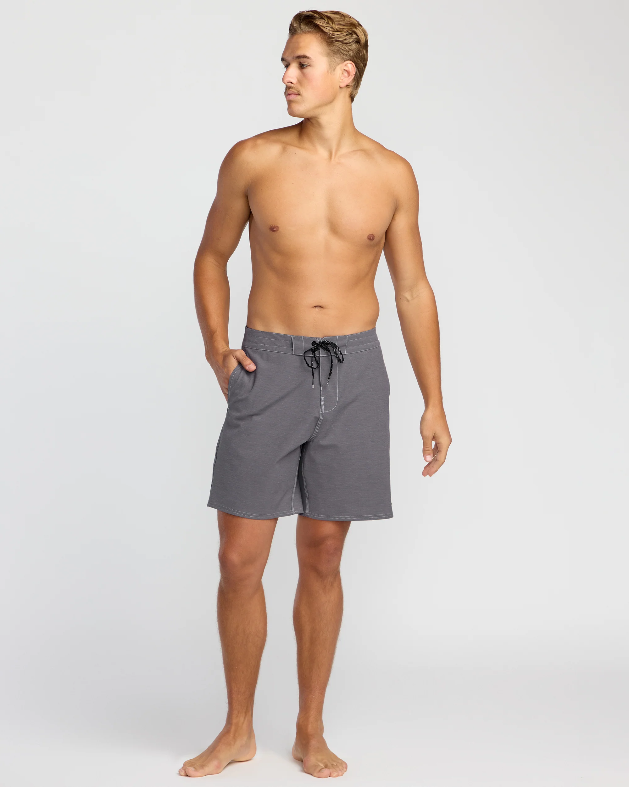 Every Other Day Lo Tide 18" Boardshorts - Gray Violet