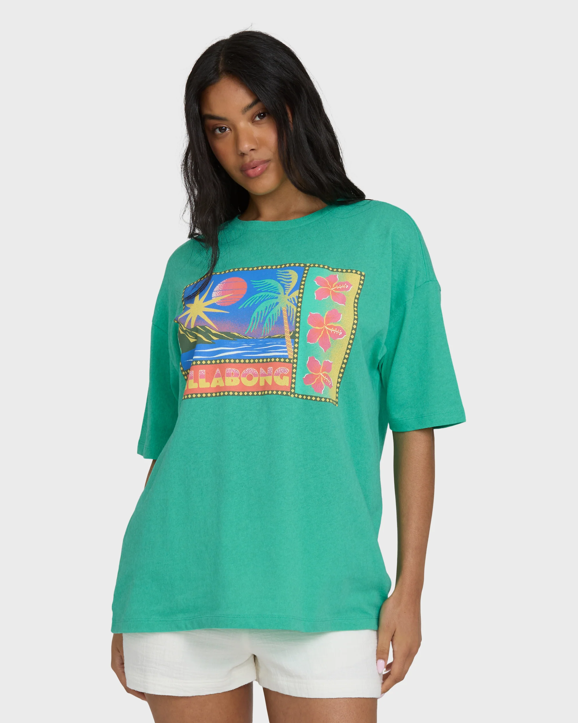 1021-summer-heat-short-sleeve-knit-graphic-t-shirt-green-tropics-1.webp Summer Heat Short Sleeve Knit Graphic T-Shirt - Green Tropics