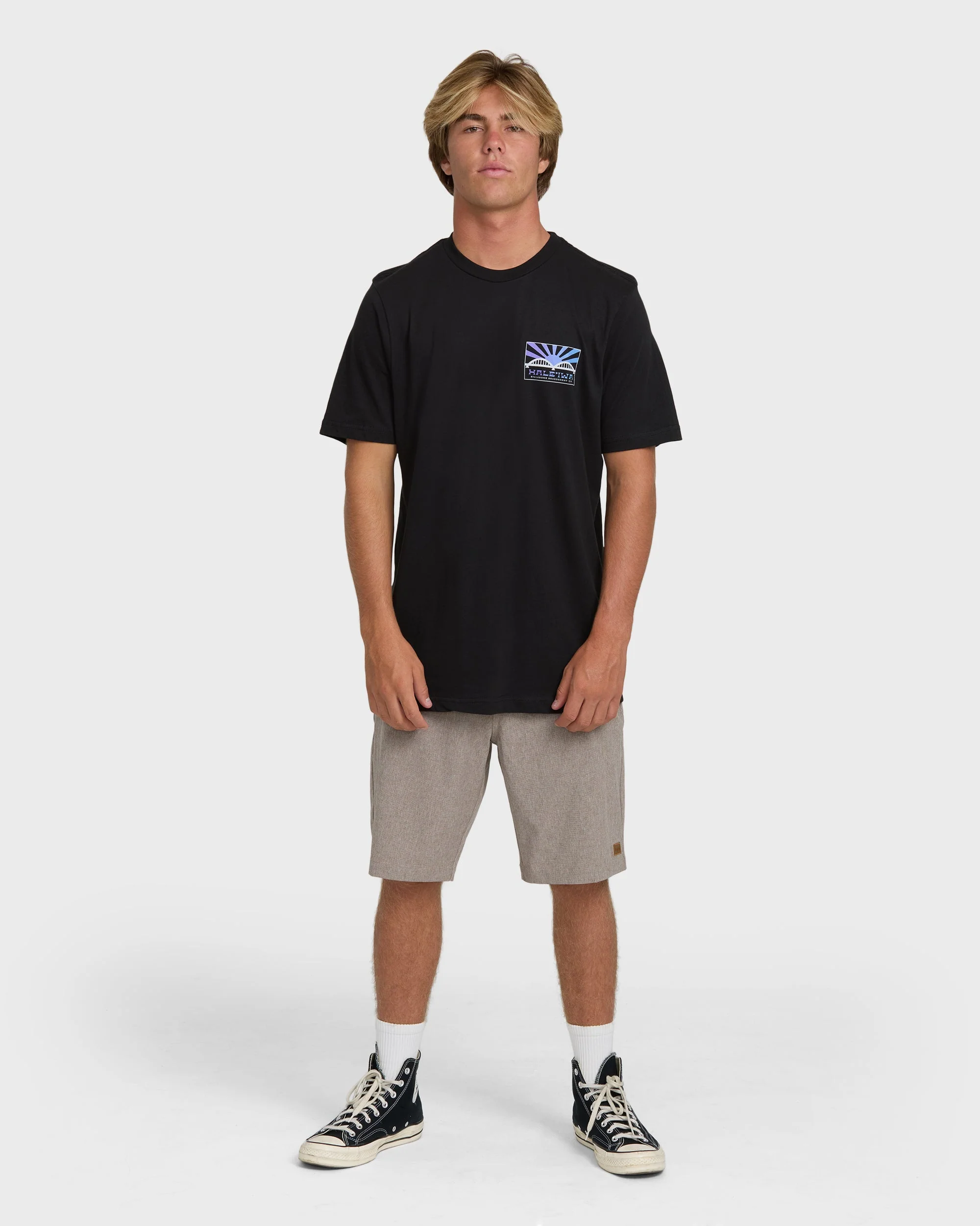 Haleiwa Rising Sun Short Sleeve T-Shirt - Black