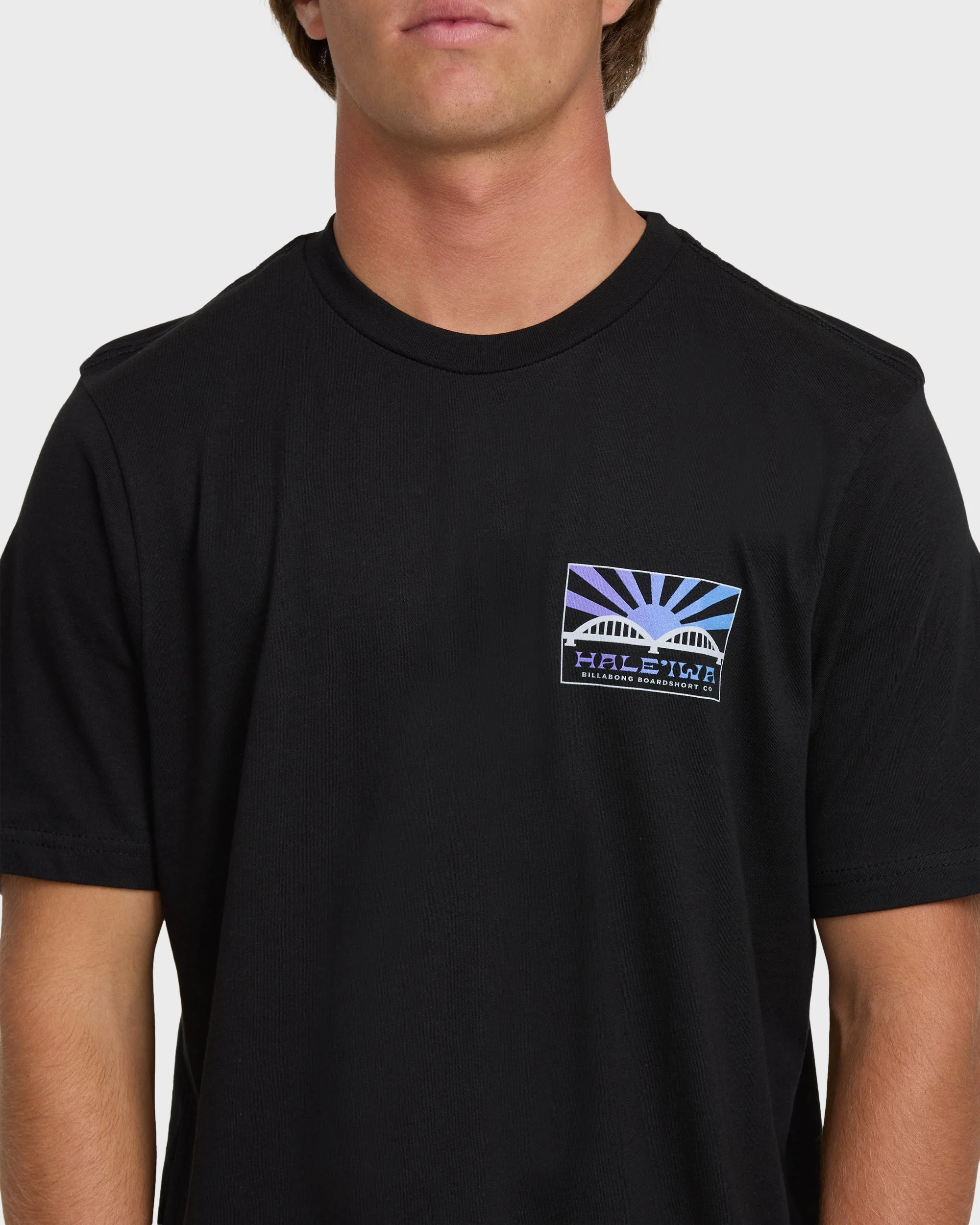 Haleiwa Rising Sun Short Sleeve T-Shirt - Black