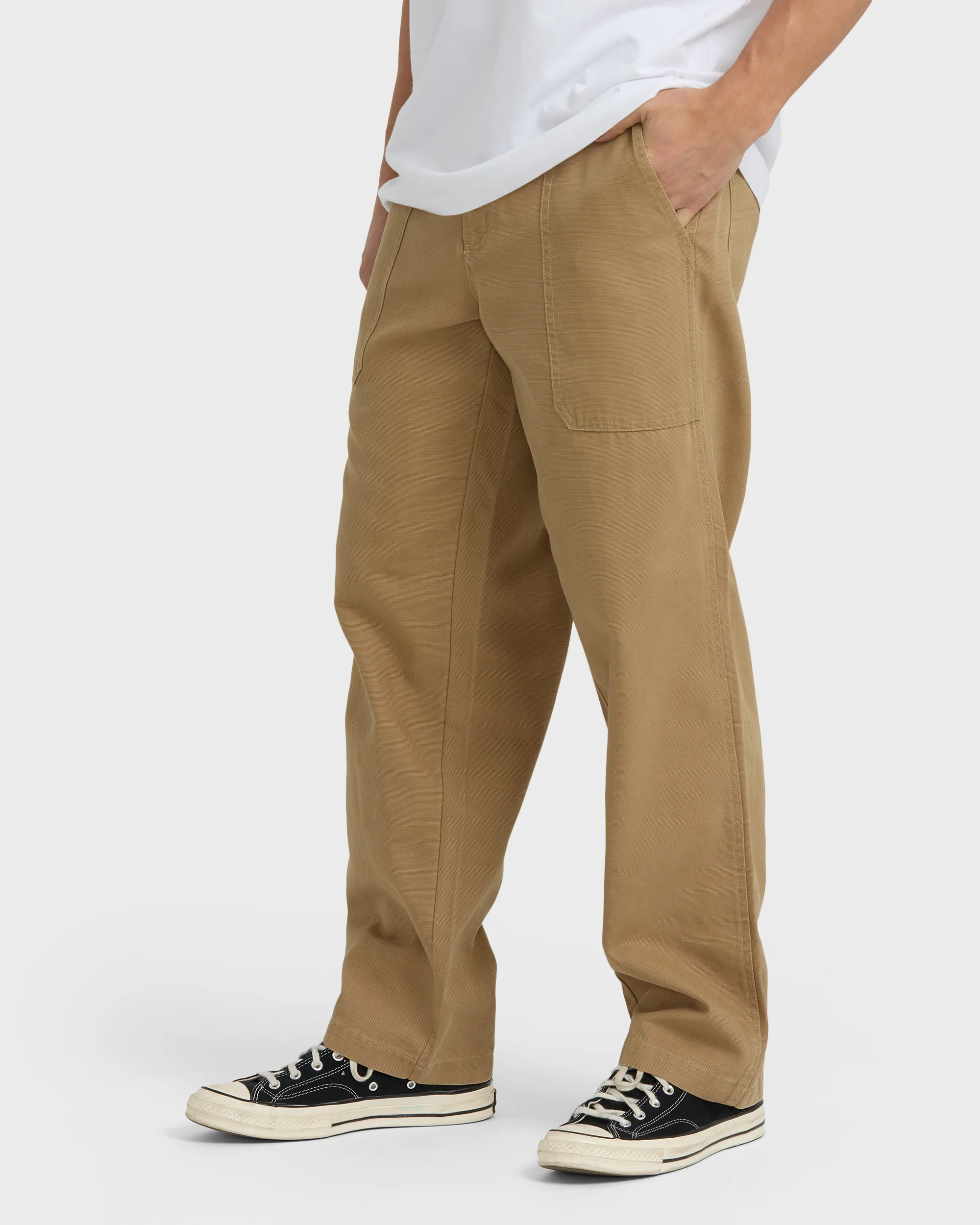 Stamped Garage Patch Pants - Gravel