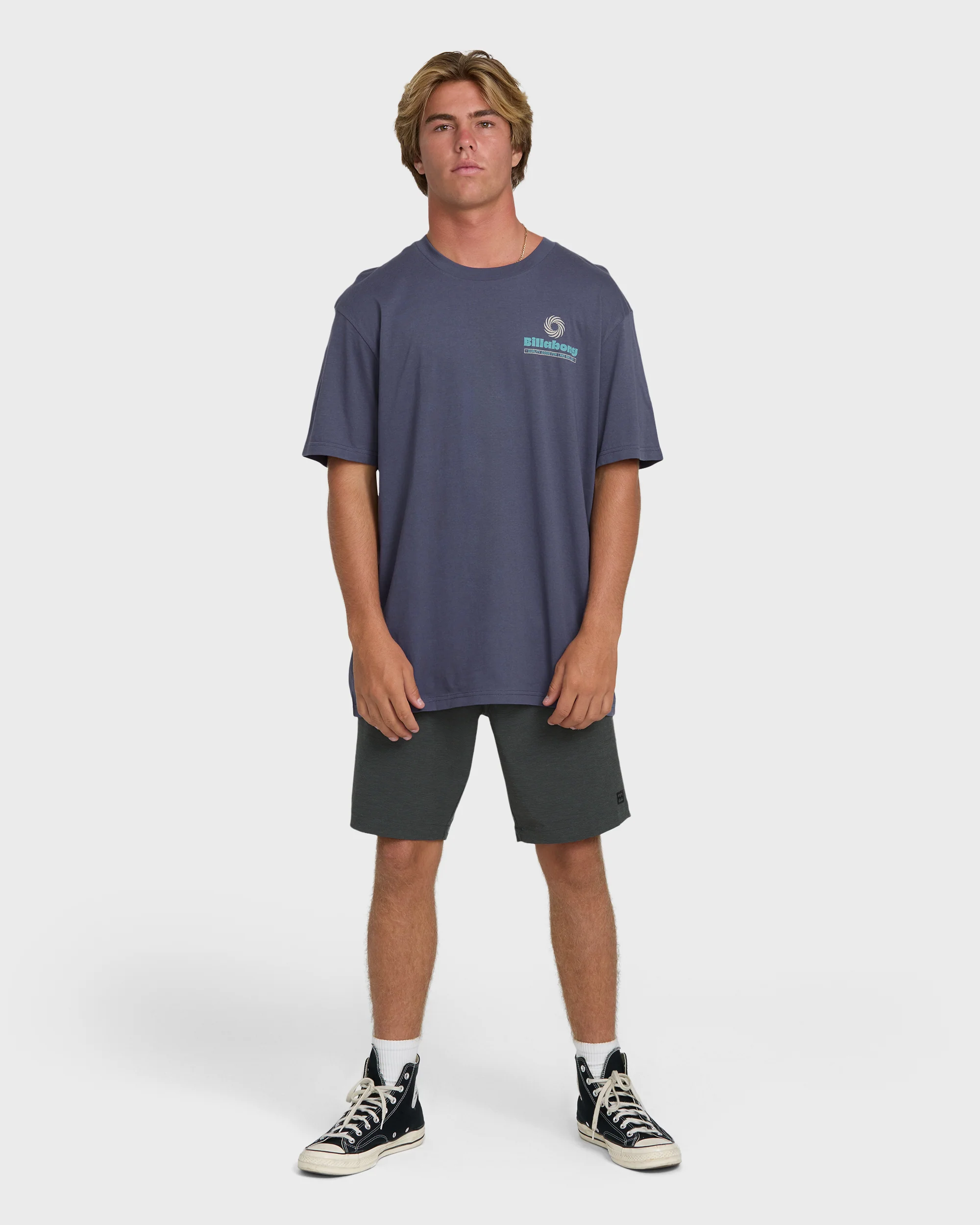 Single Fin Premium Short Sleeve T-Shirt - Graystone