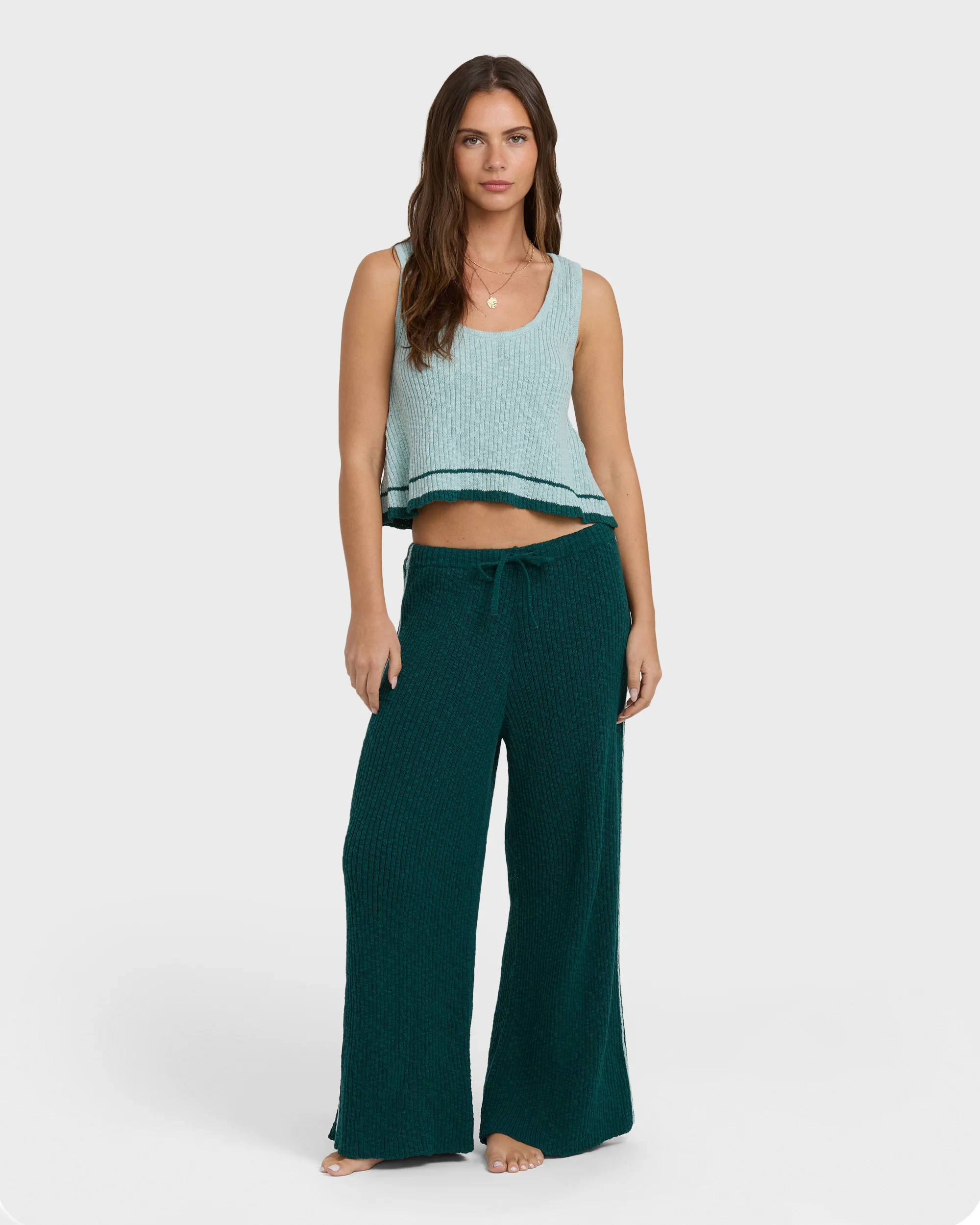 Summery Nights Sweaterpants - Spruce Green