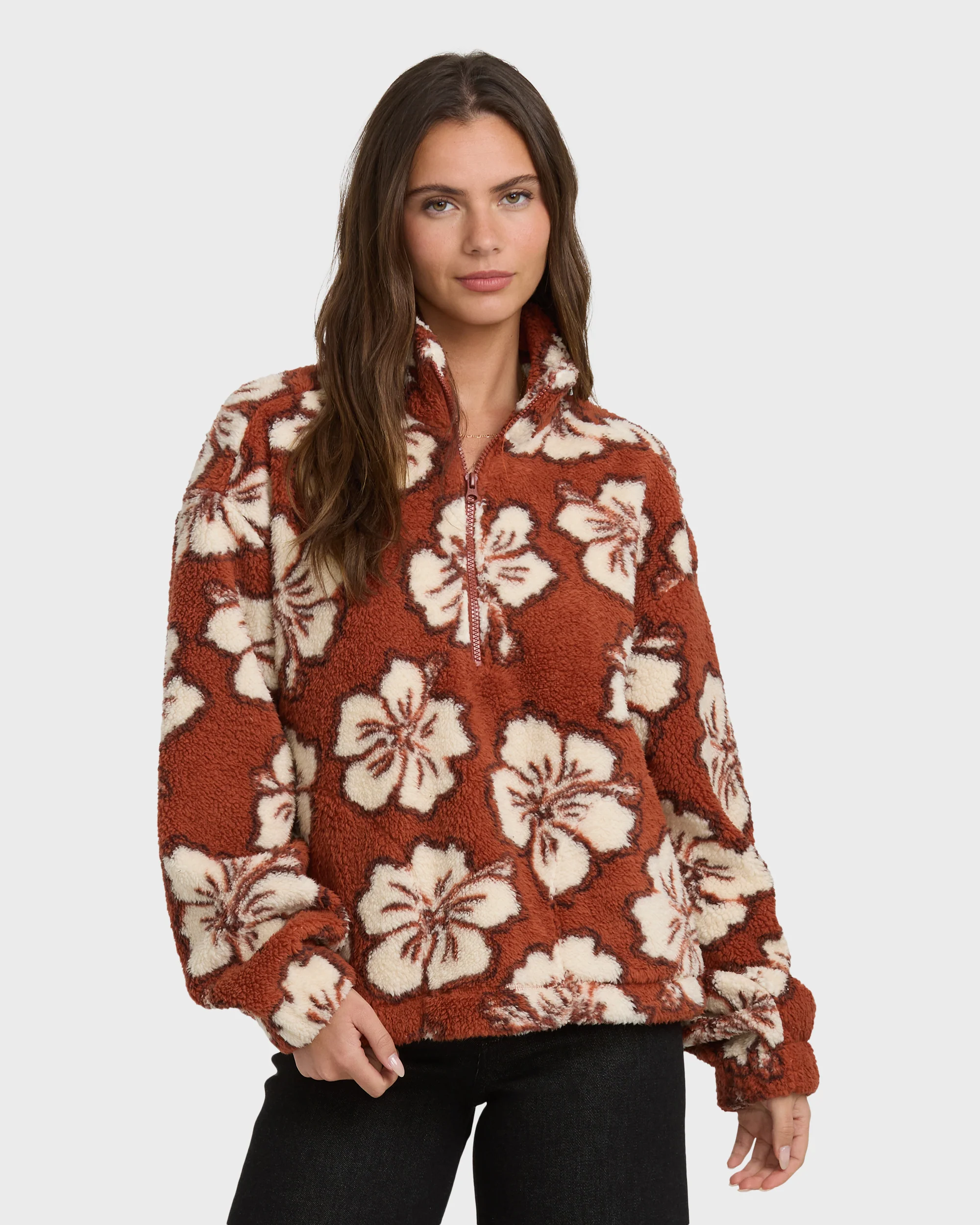 10682-all-the-time-sherpa-half-zip-sweatshirt-sedona-3.webp All The Time Sherpa Half Zip Sweatshirt - Sedona