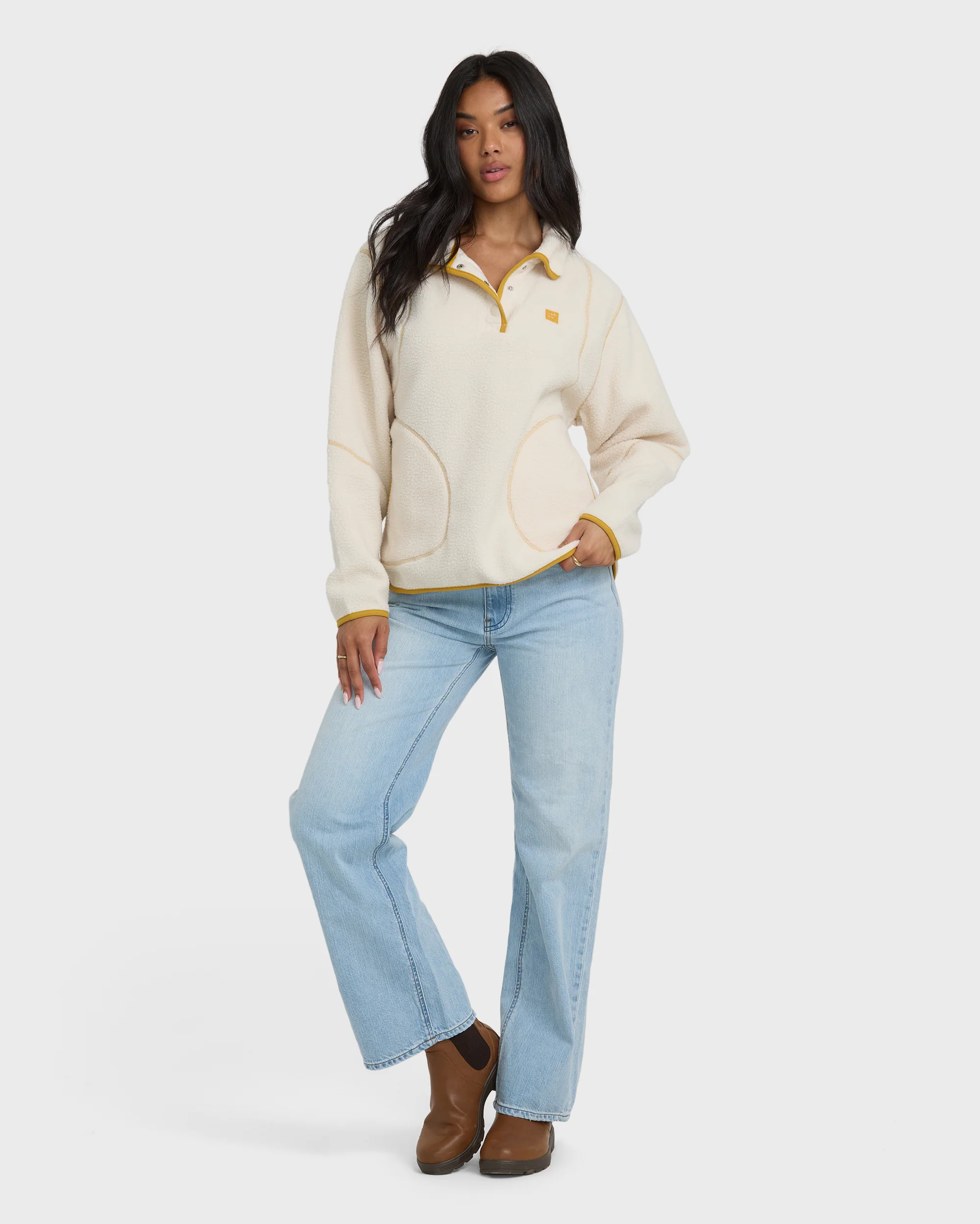 10710-streamer-half-snap-sherpa-fleece-pullover-whitecap-3.webp Streamer Half Snap Sherpa Fleece Pullover - Whitecap