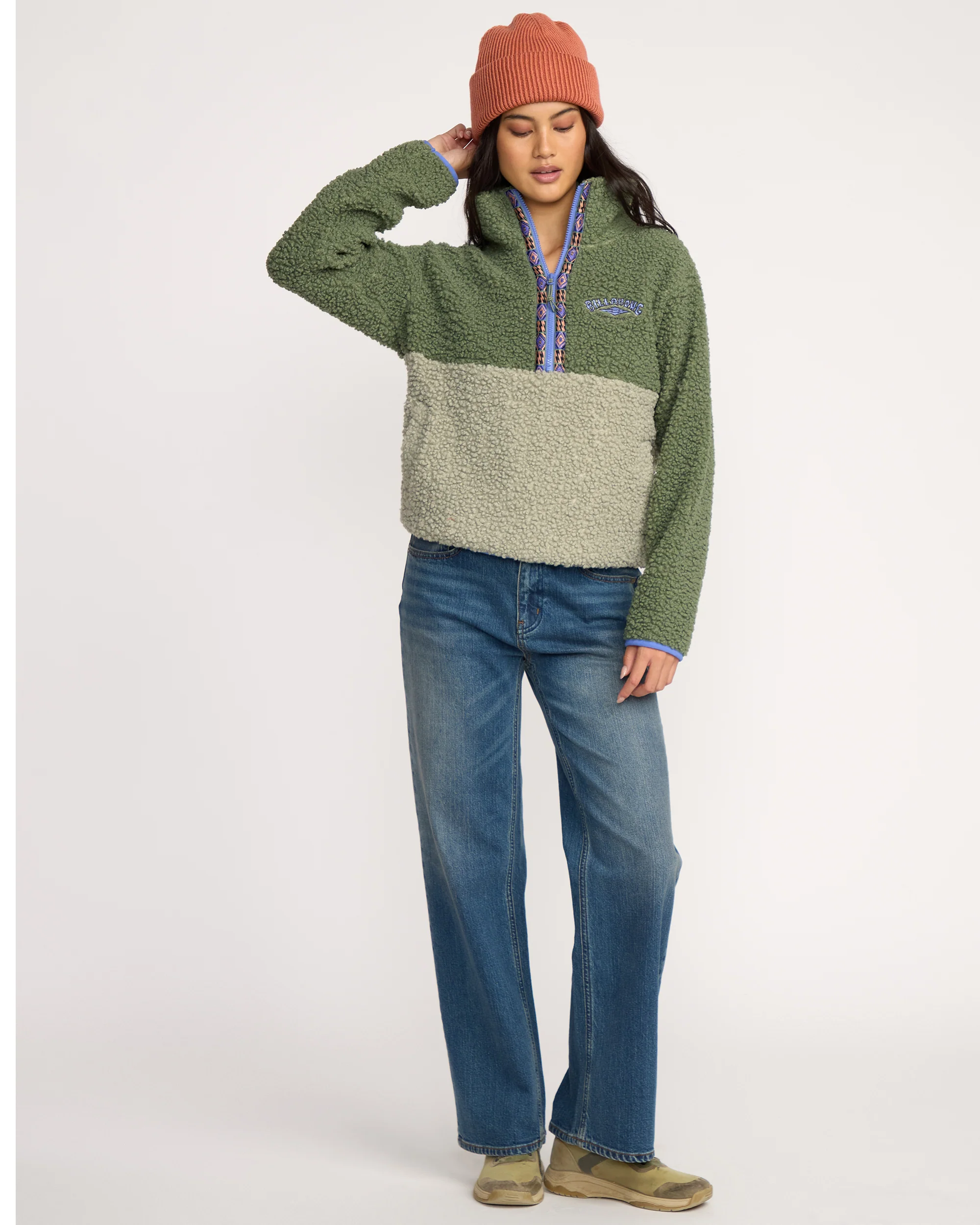 A/Div Horizon Mock Neck Half Zip Sweatshirt - Treehugger