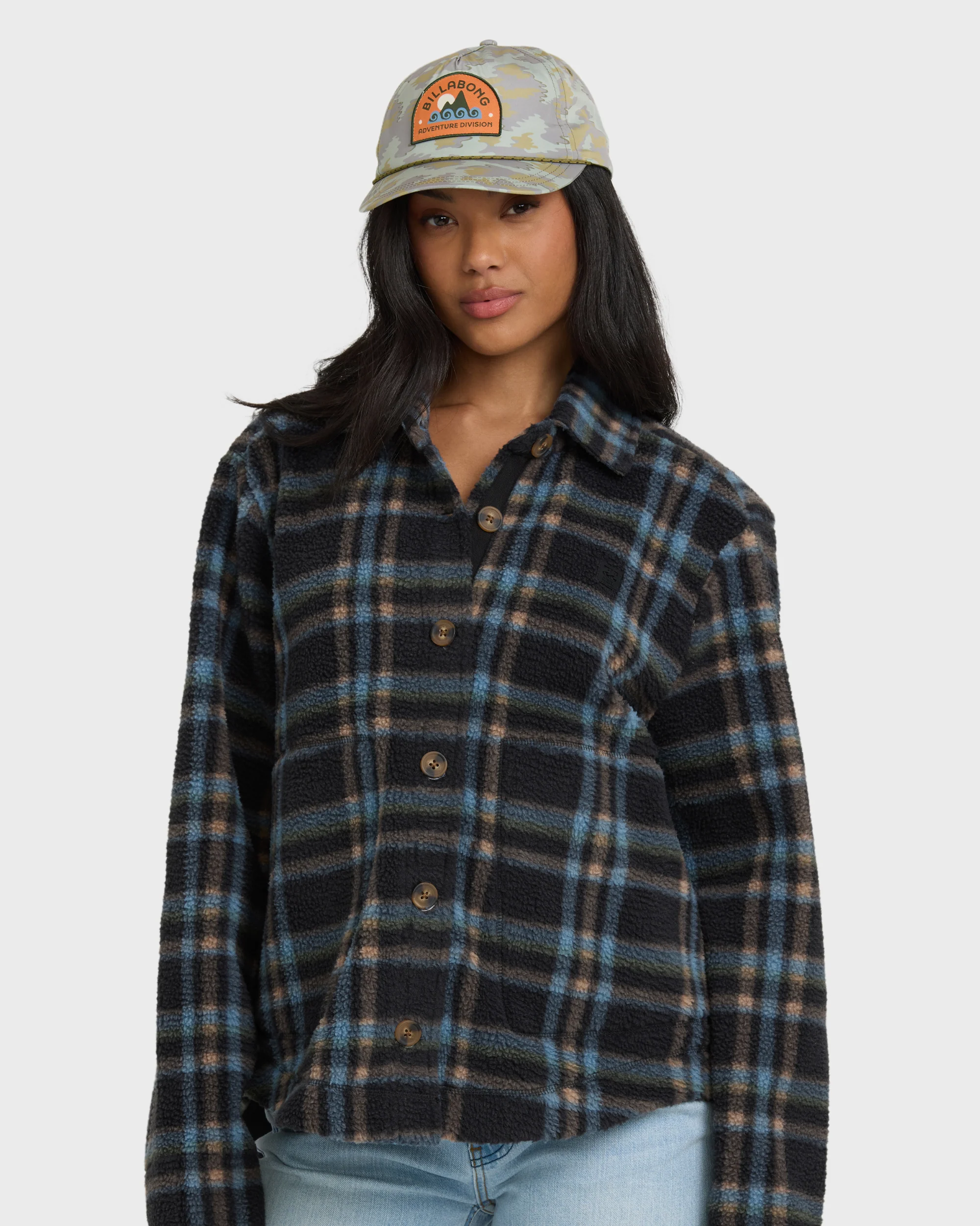 Breezy Sherpa Shacket - Black Sands