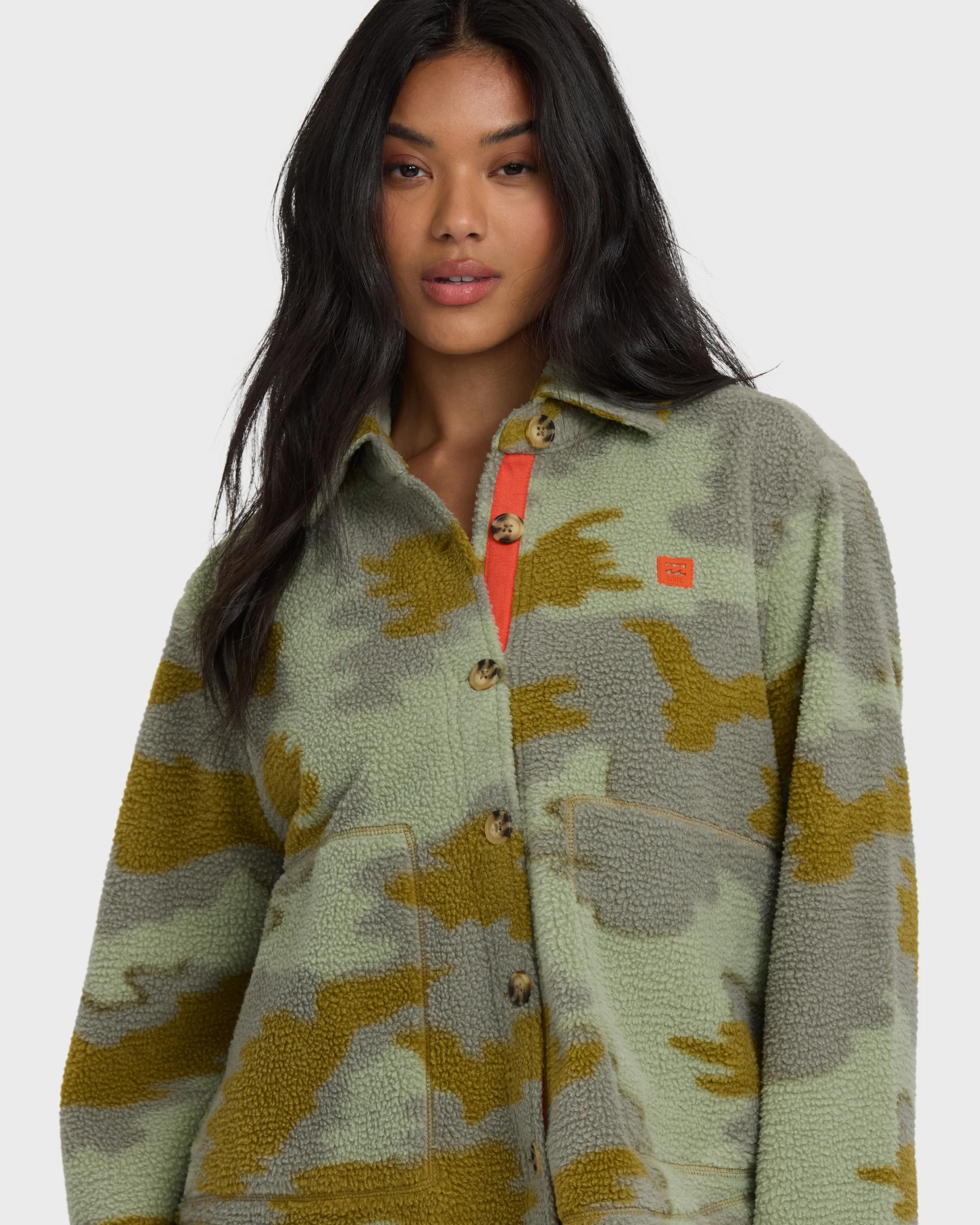 Breezy Sherpa Shacket - Camoflauge