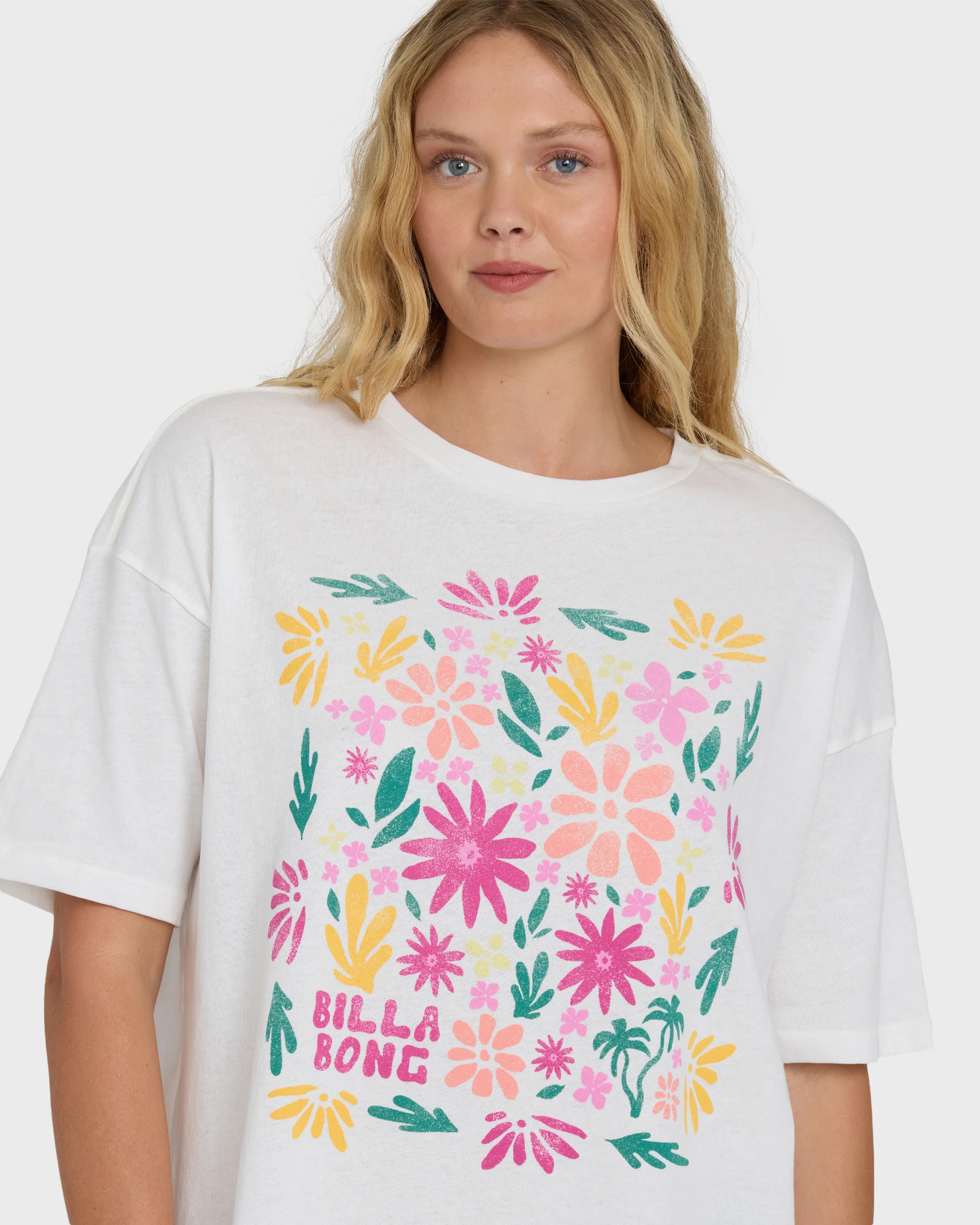 Floral Press Short Sleeve T-Shirt - Salt Crystal