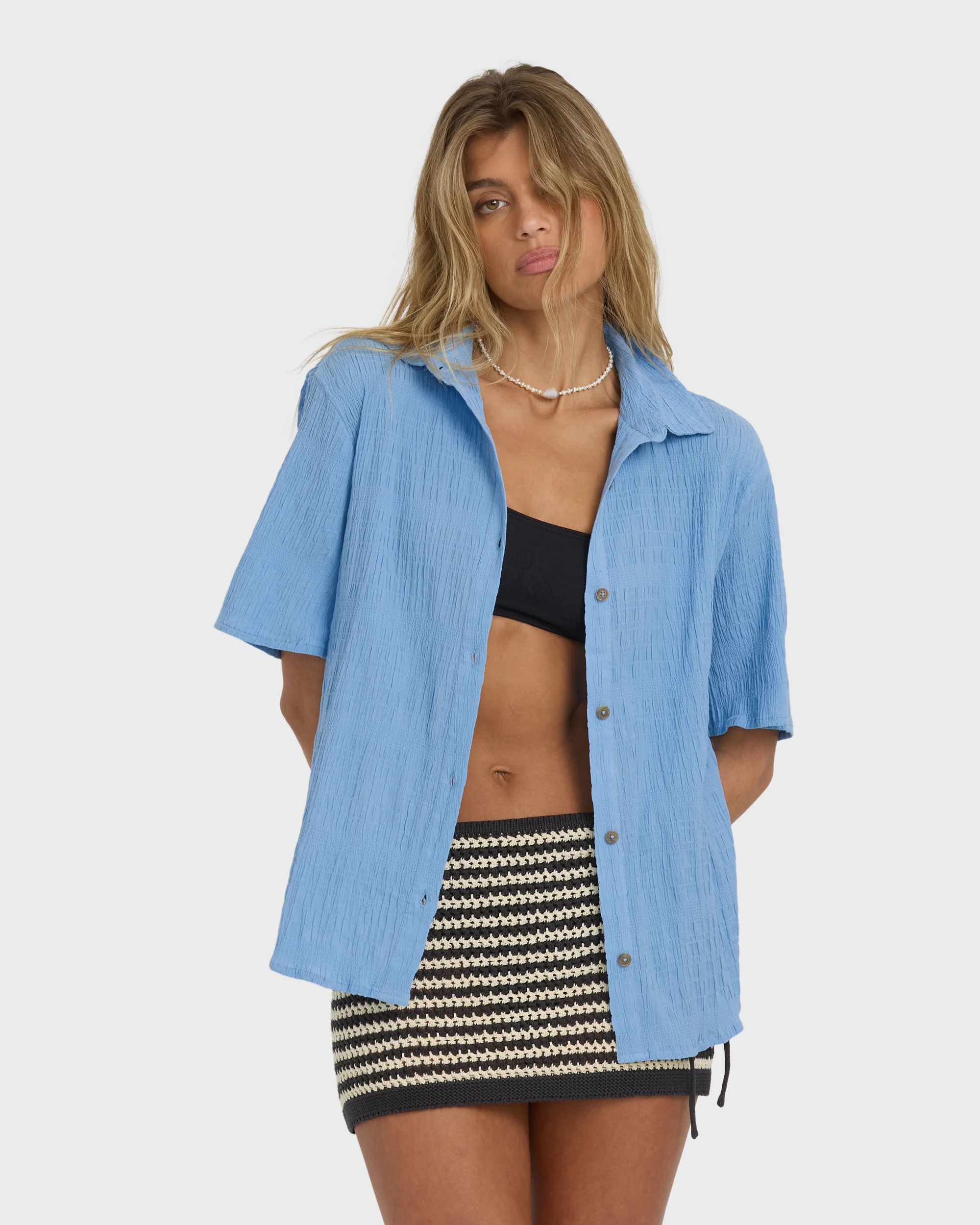 10889-laura-short-sleeve-shirt-blue-drift-2.webp Laura Short Sleeve Shirt - Blue Drift