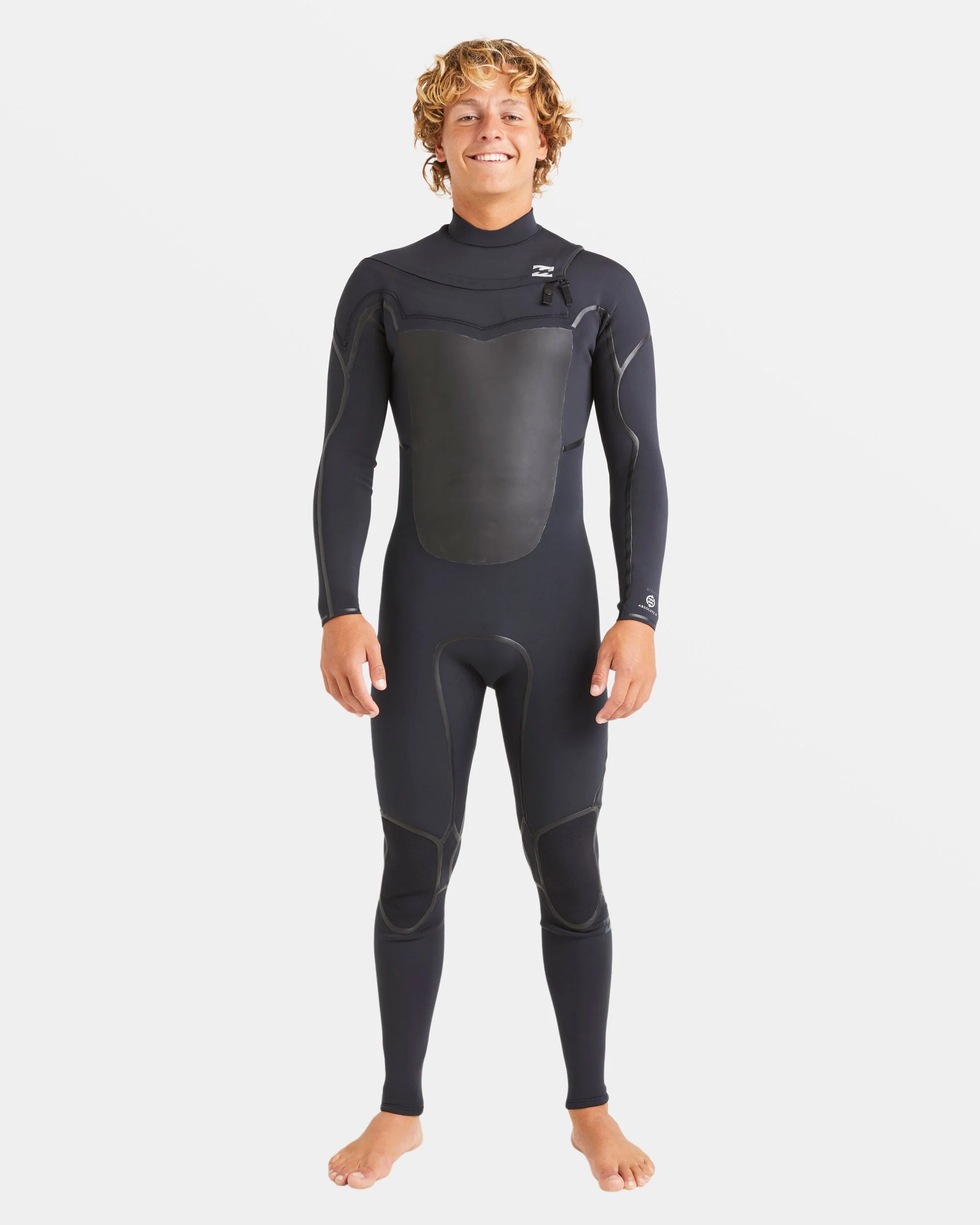 3/2mm Absolute Natural+ Upcycler Liquid Seal Chest Zip Wetsuit - Black