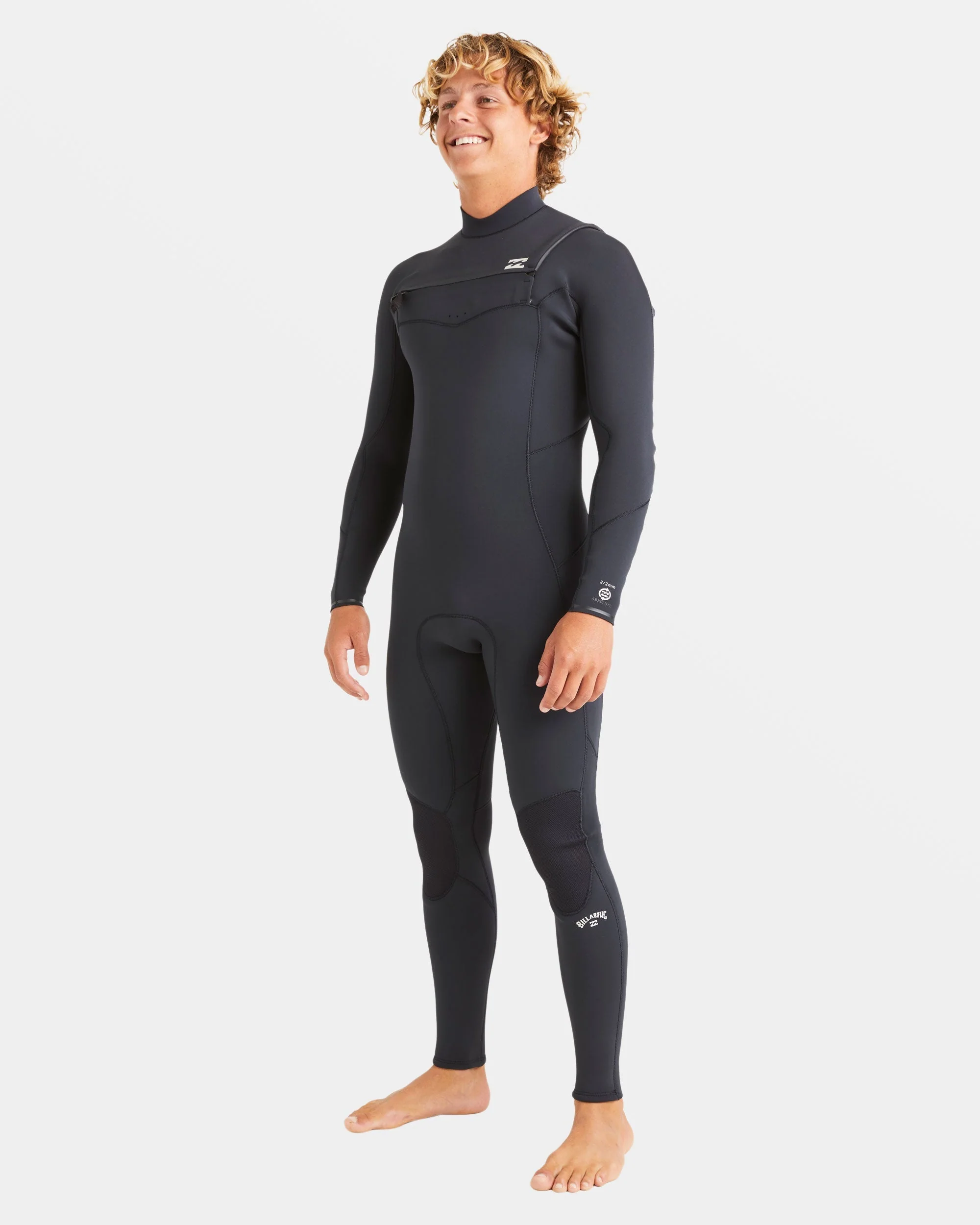 3/2mm Absolute Natural Upcycler GBS Chest Zip Wetsuit - Black