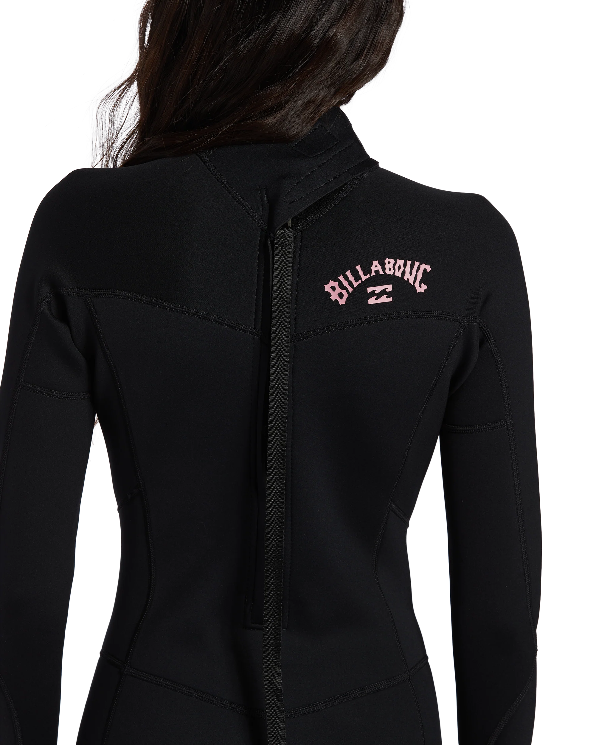 3/2mm Foil Flatlock Back Zip Wetsuit - Black