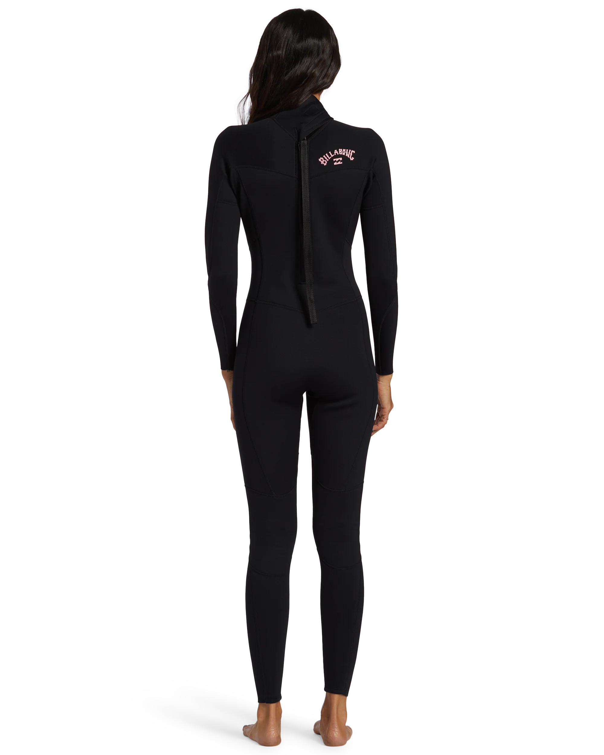 3/2mm Foil Flatlock Back Zip Wetsuit - Black