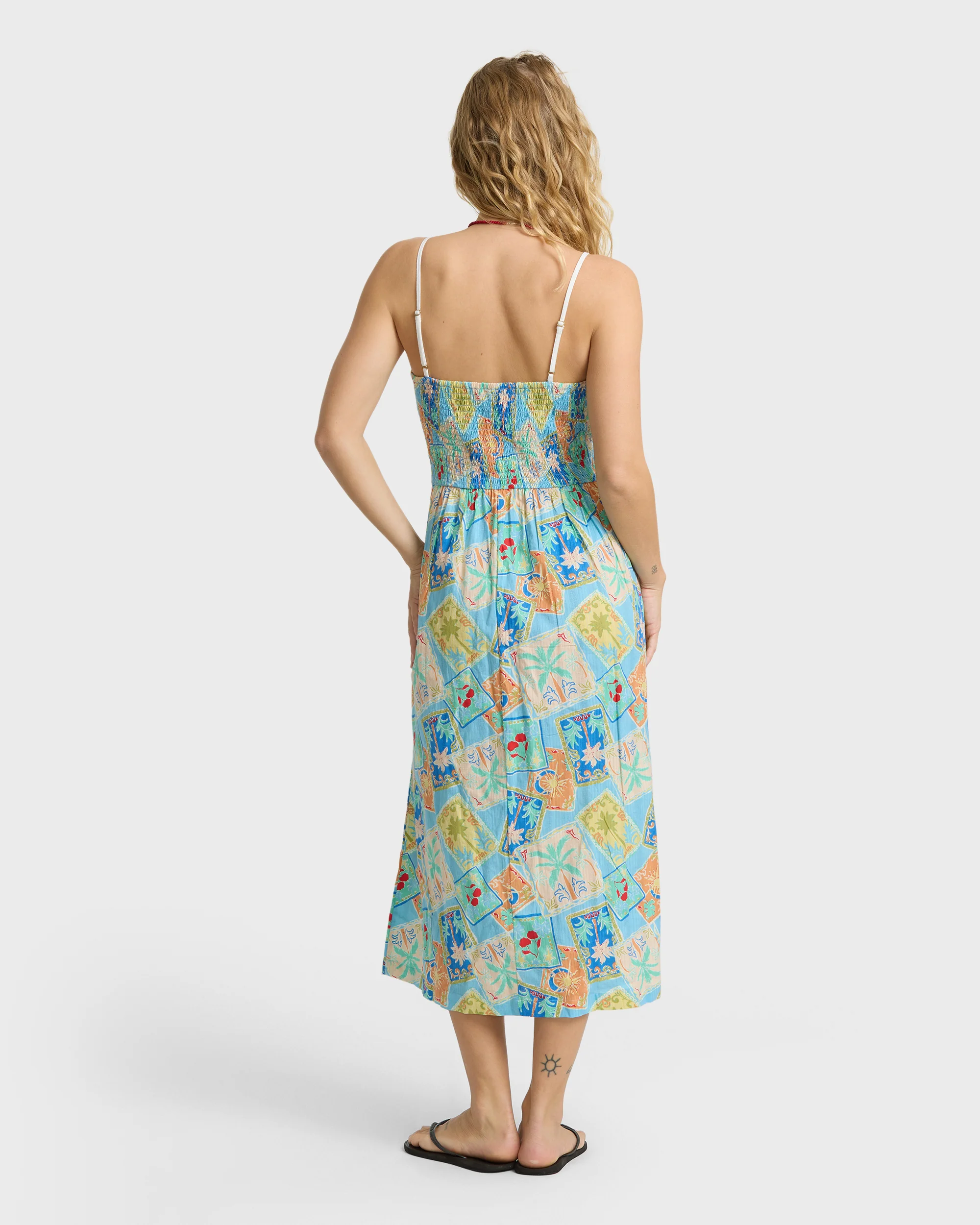 Palm Grove Midi Dress - Dream Blue