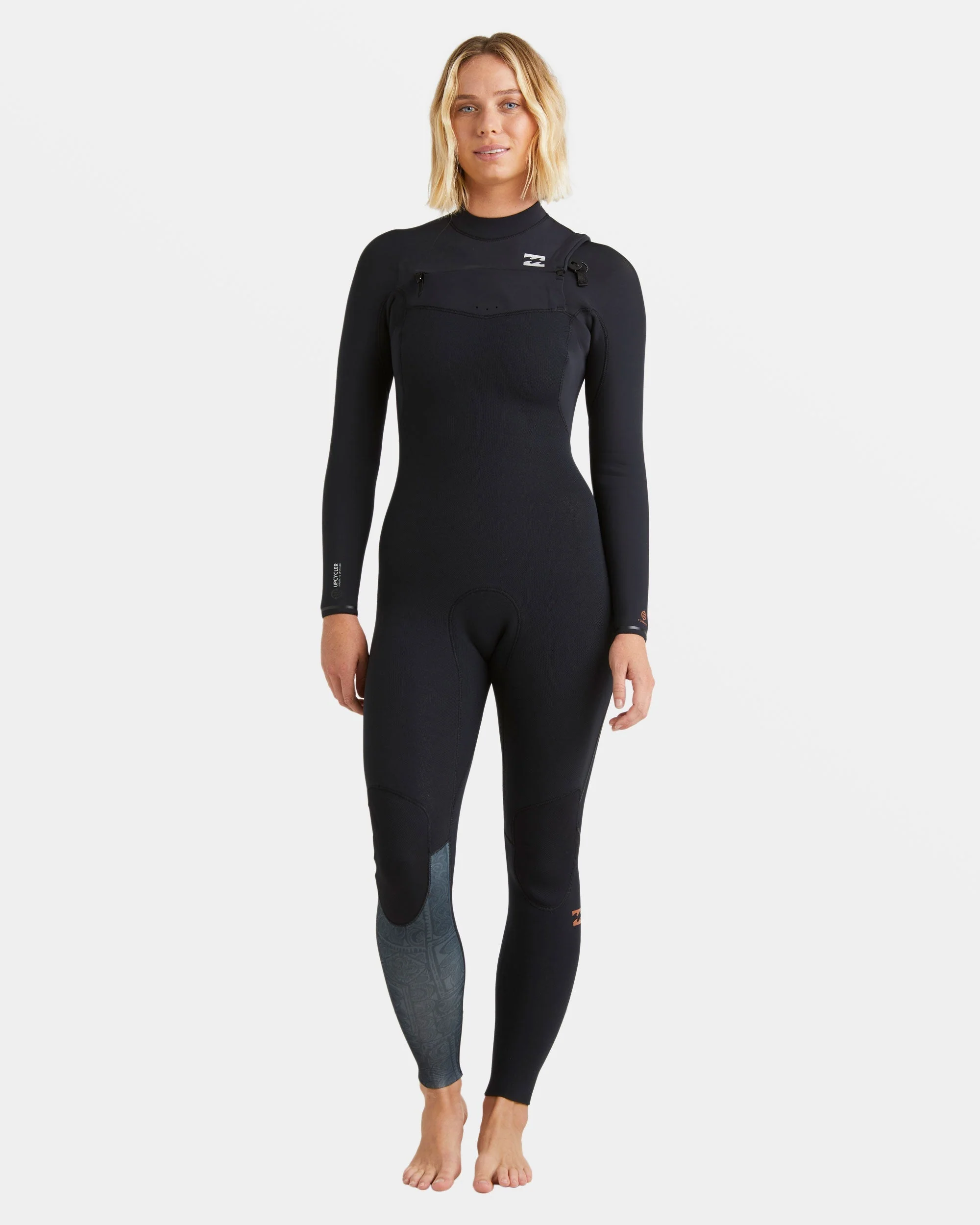 4/3mm Furnace Natural GBS Chest Zip Fullsuit - Black Tiki