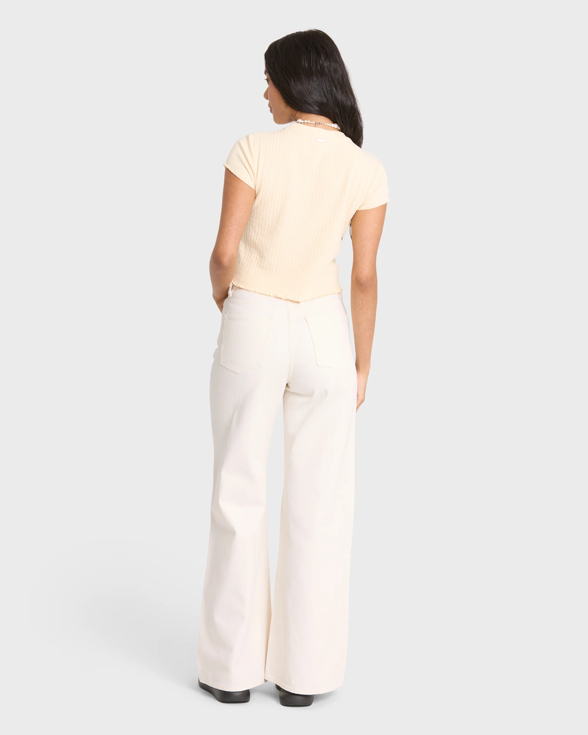 Free Fall Flare 5-Pocket Pants - Sea Salt