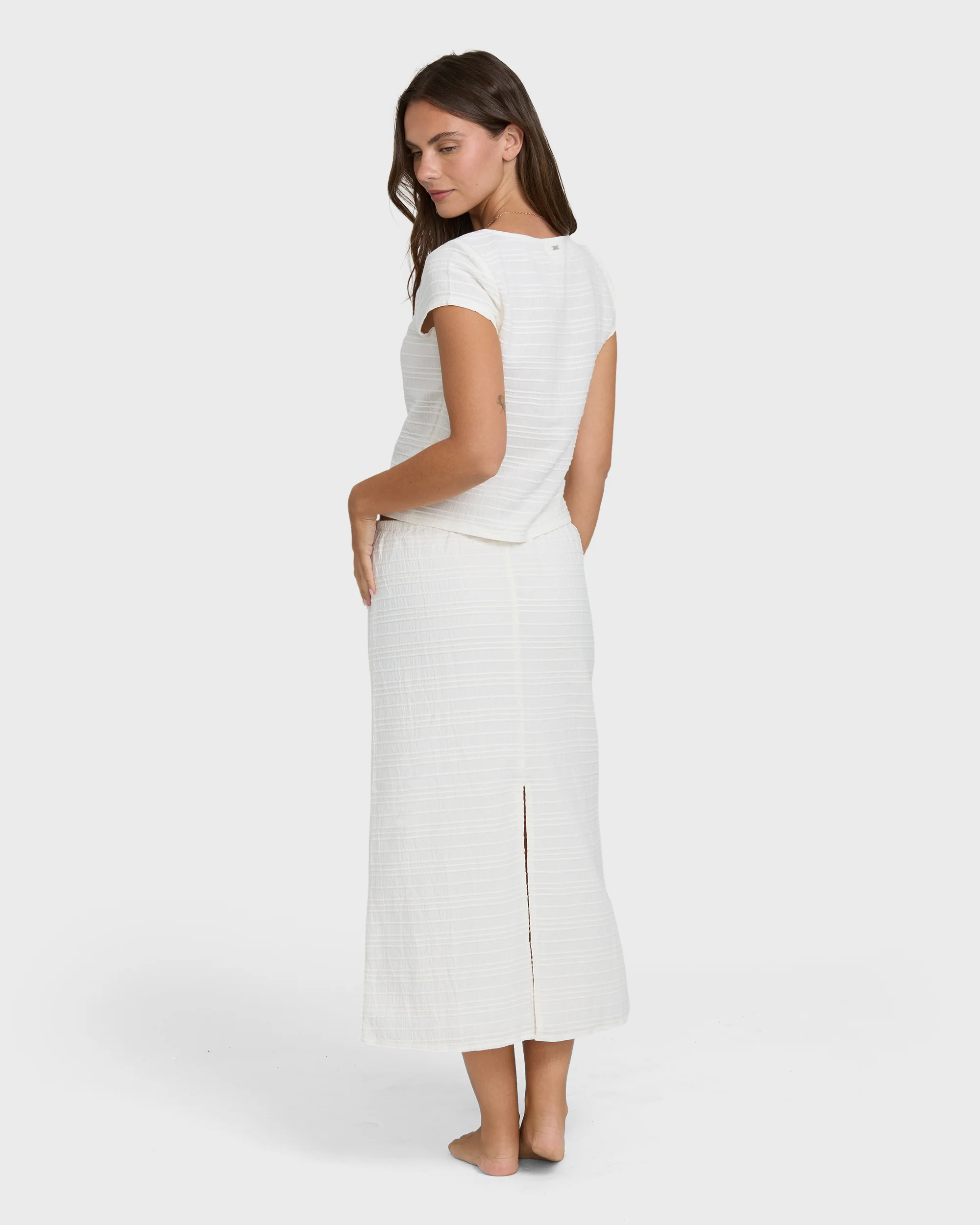 Your Call Maxi Skirt - Salt Crystal