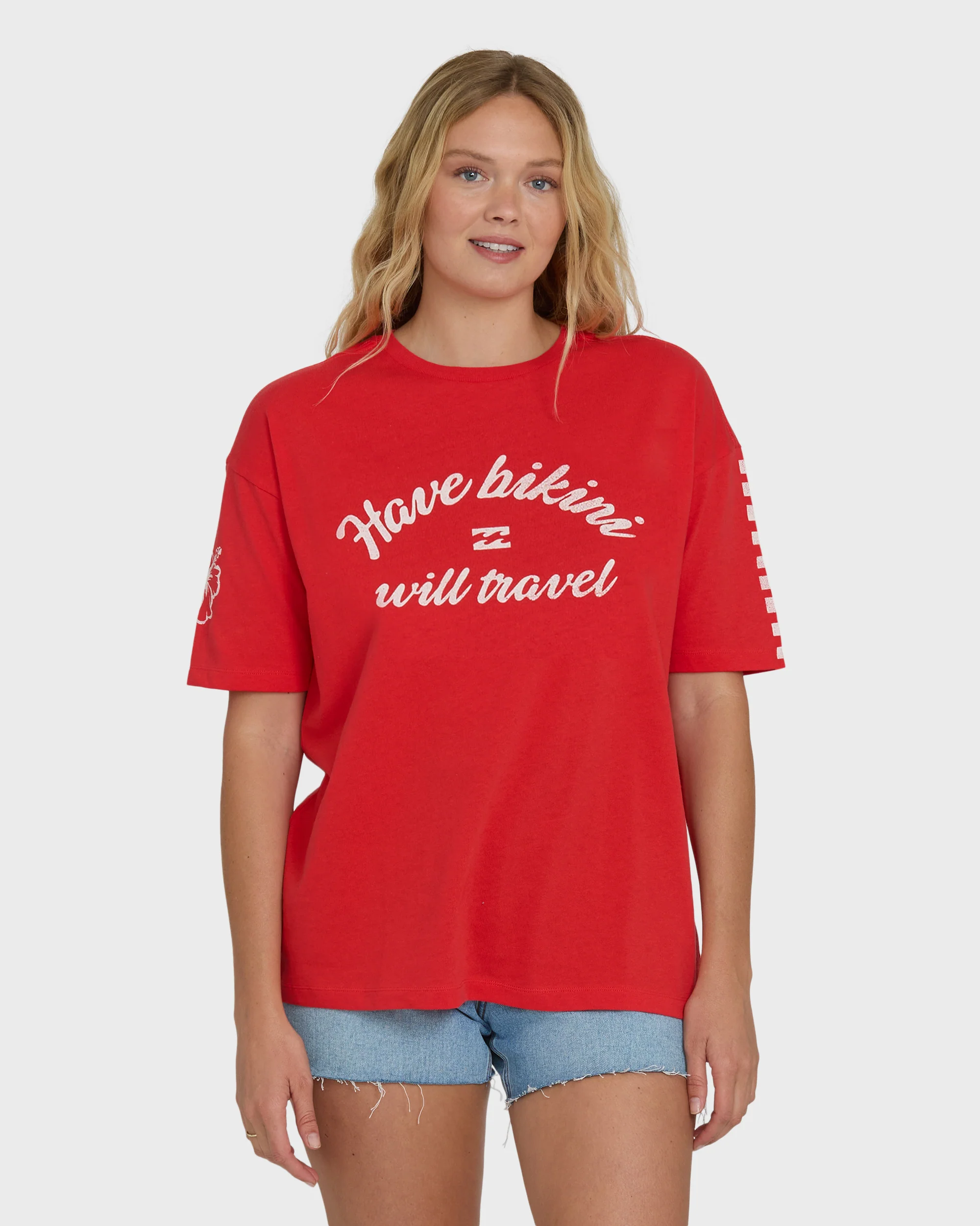 1497-i-will-travel-short-sleeve-knit-t-shirt-fiesta-red-1.webp I Will Travel Short Sleeve Knit T-Shirt - Fiesta Red