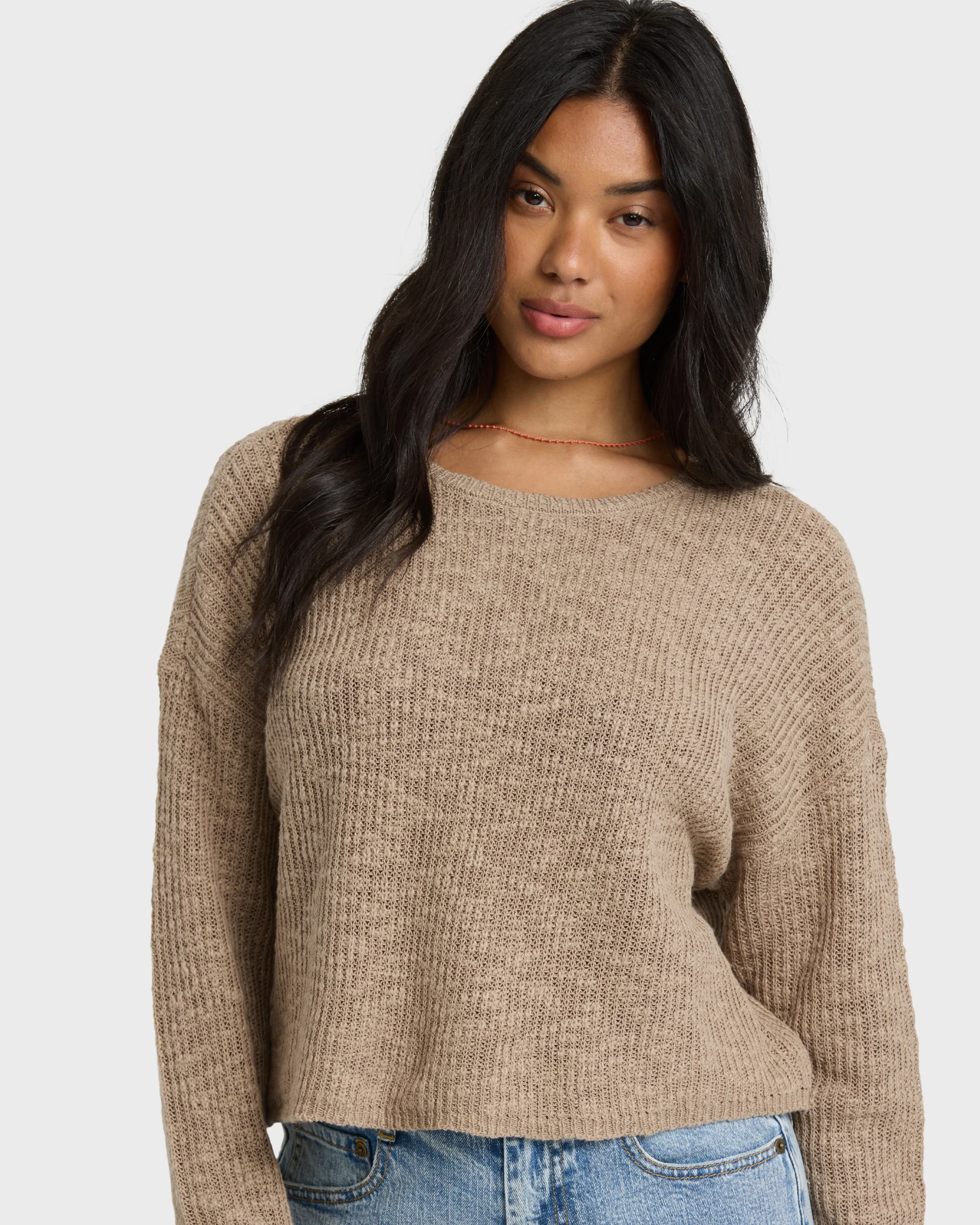 Daze Time Crewneck Sweater - Oatmeal