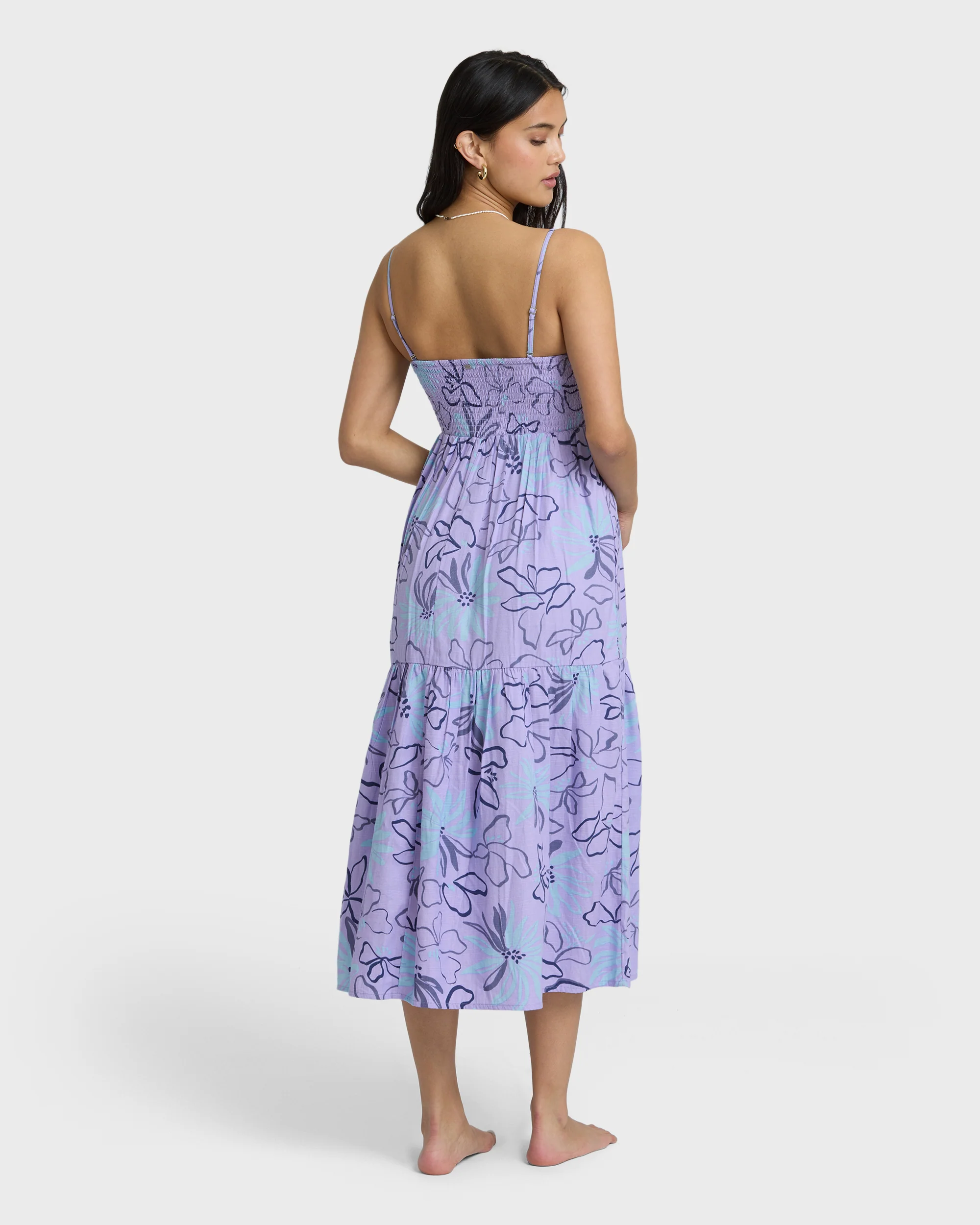 Tropical Daze Midi Dress - Twilight Blue