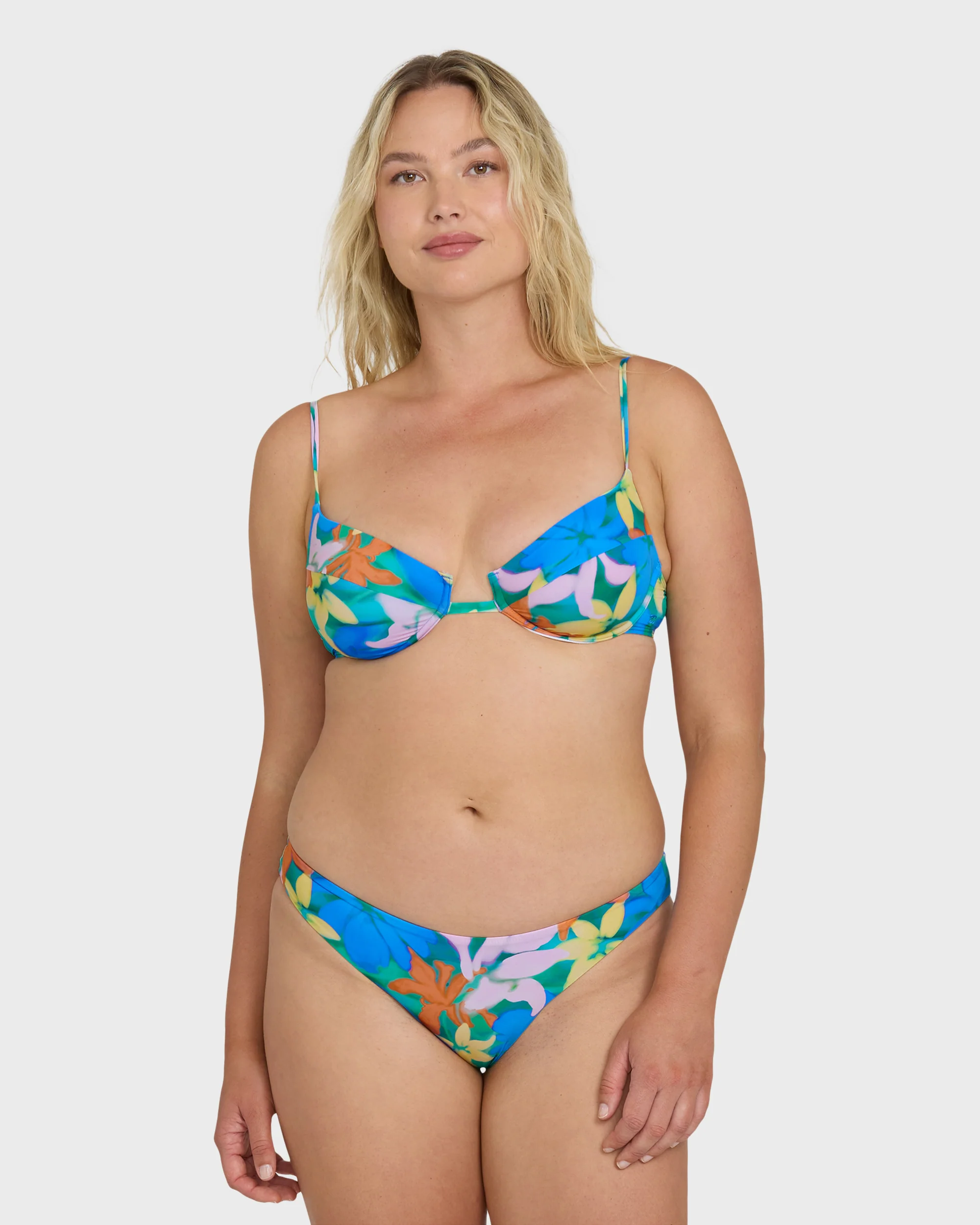 Agua Flores Bondi Medium Bikini Bottom - Blue Multi
