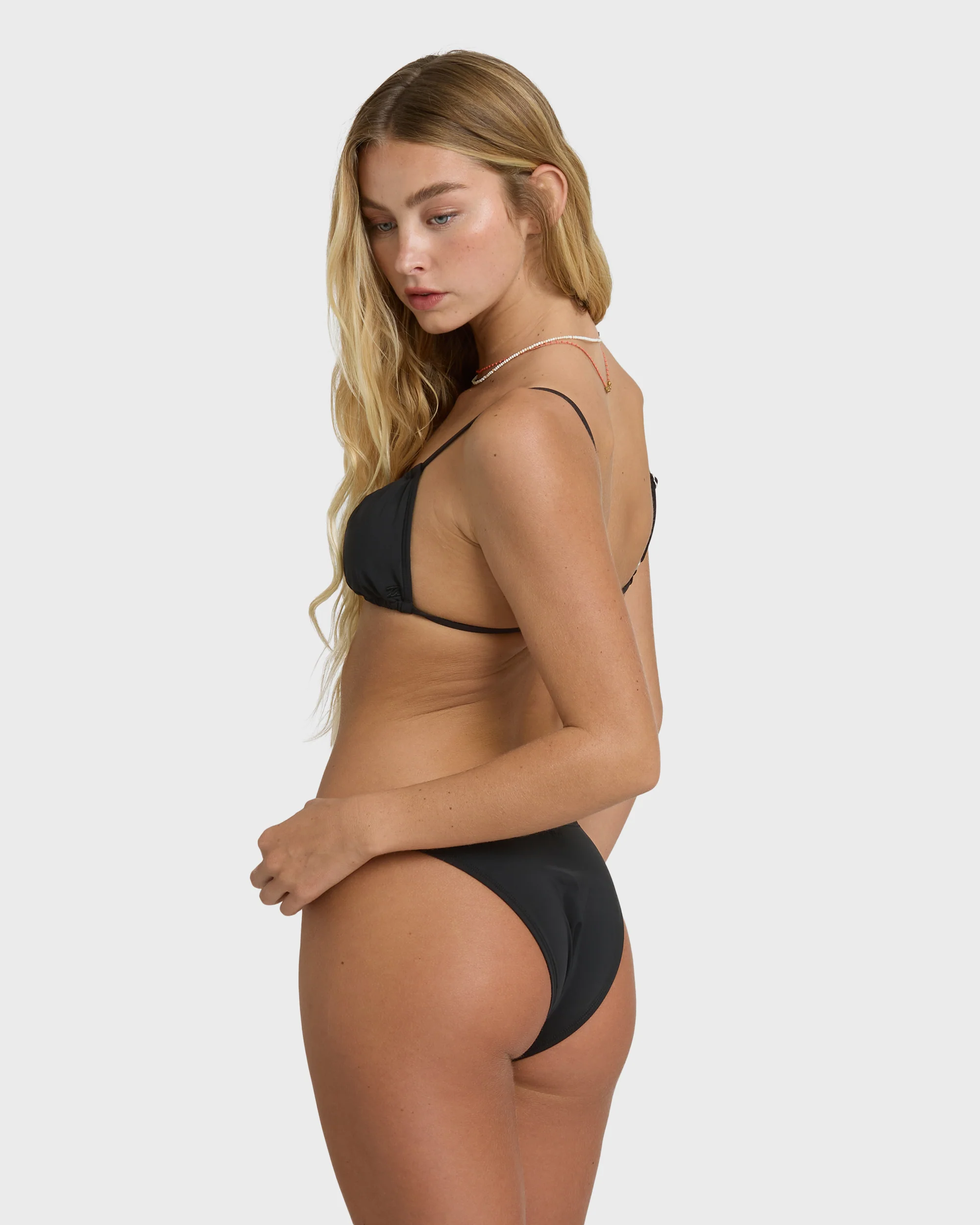 Sol Searcher Teagan Bralette Bikini Top - Black Pebble