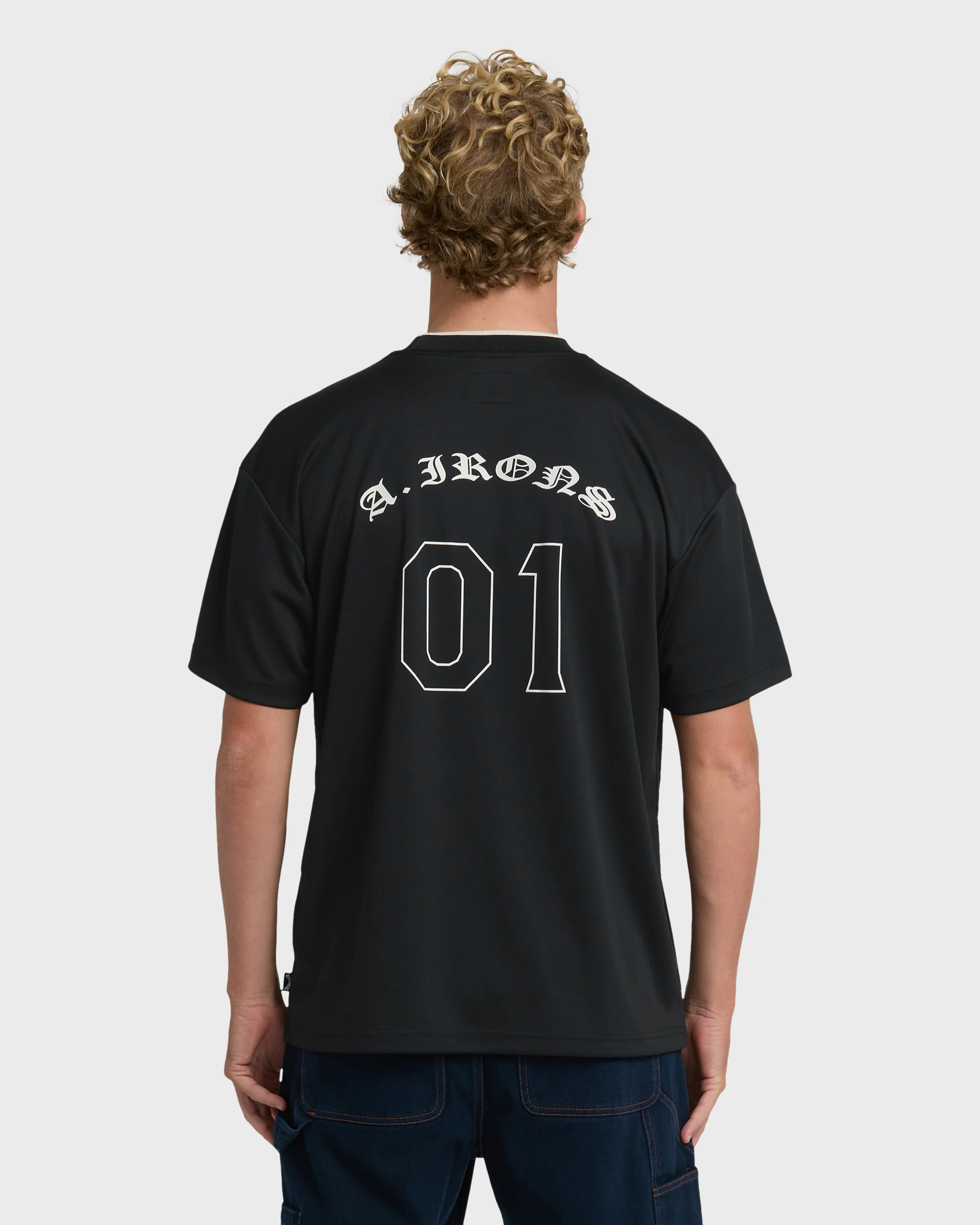 A.I. Mesh Jersey Short Sleeve T-Shirt - Black