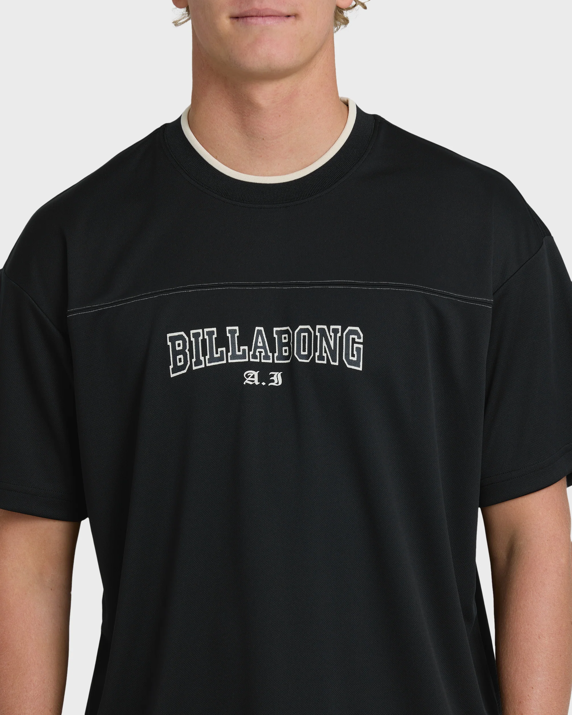 A.I. Mesh Jersey Short Sleeve T-Shirt - Black