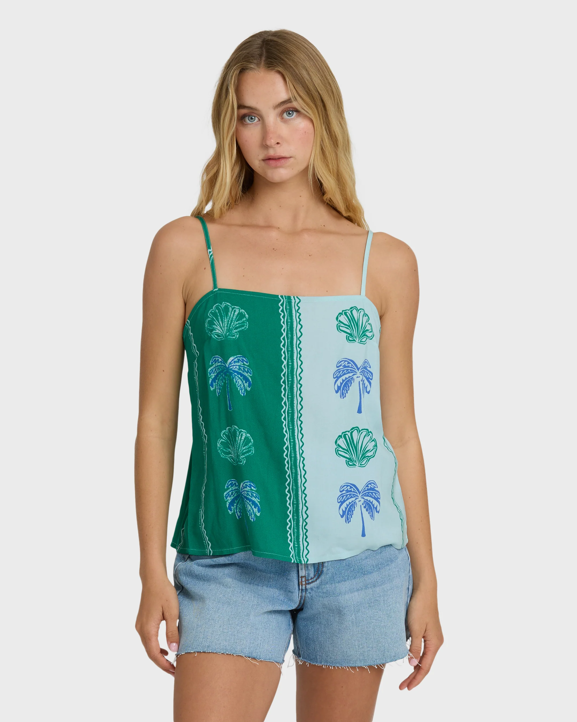 277-vacay-dreams-woven-tank-pool-blue-2.webp Vacay Dreams Woven Tank - Pool Blue