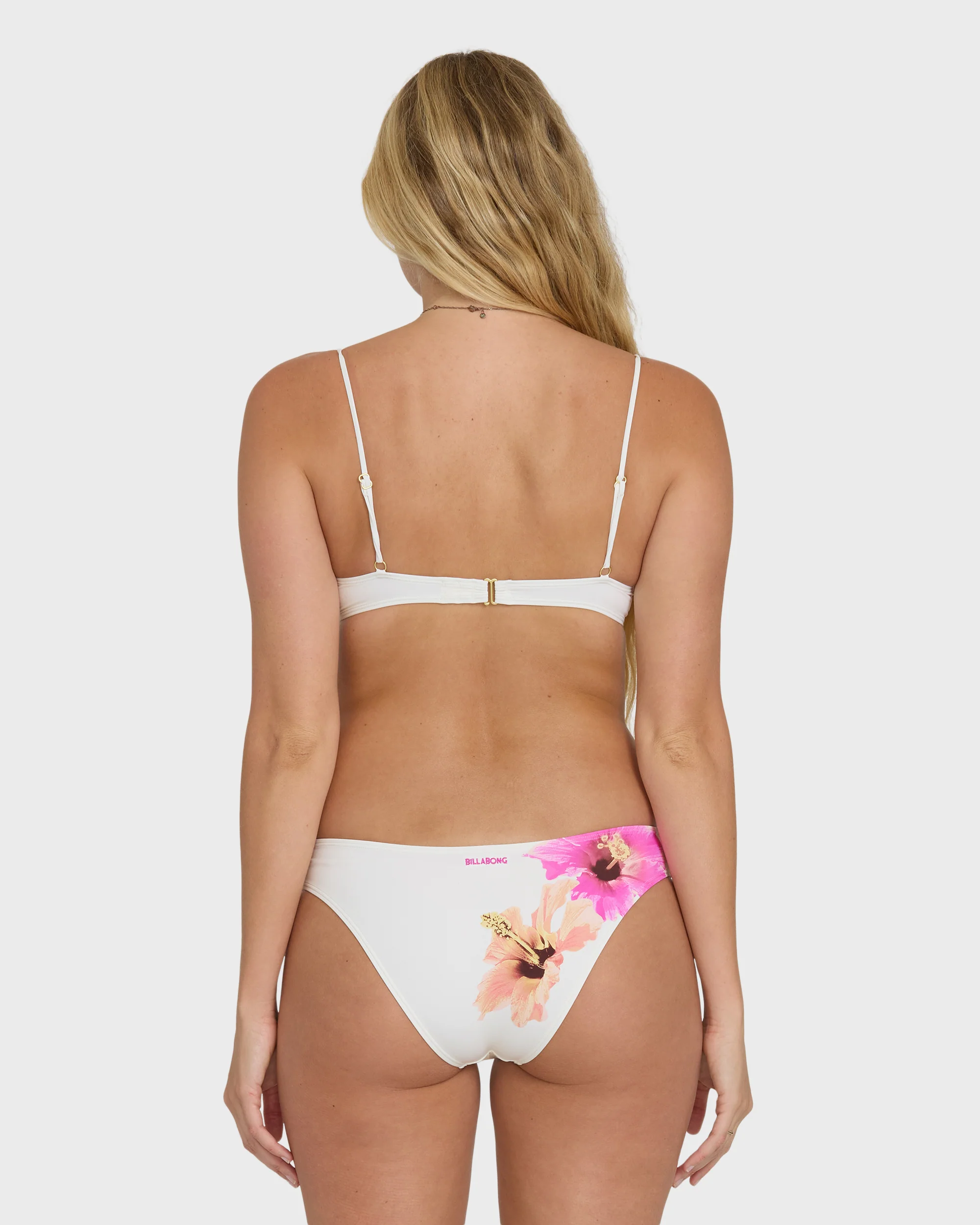 Sunny Shore Jaclyn Crop  Bralette Bikini Top - Salt Crystal