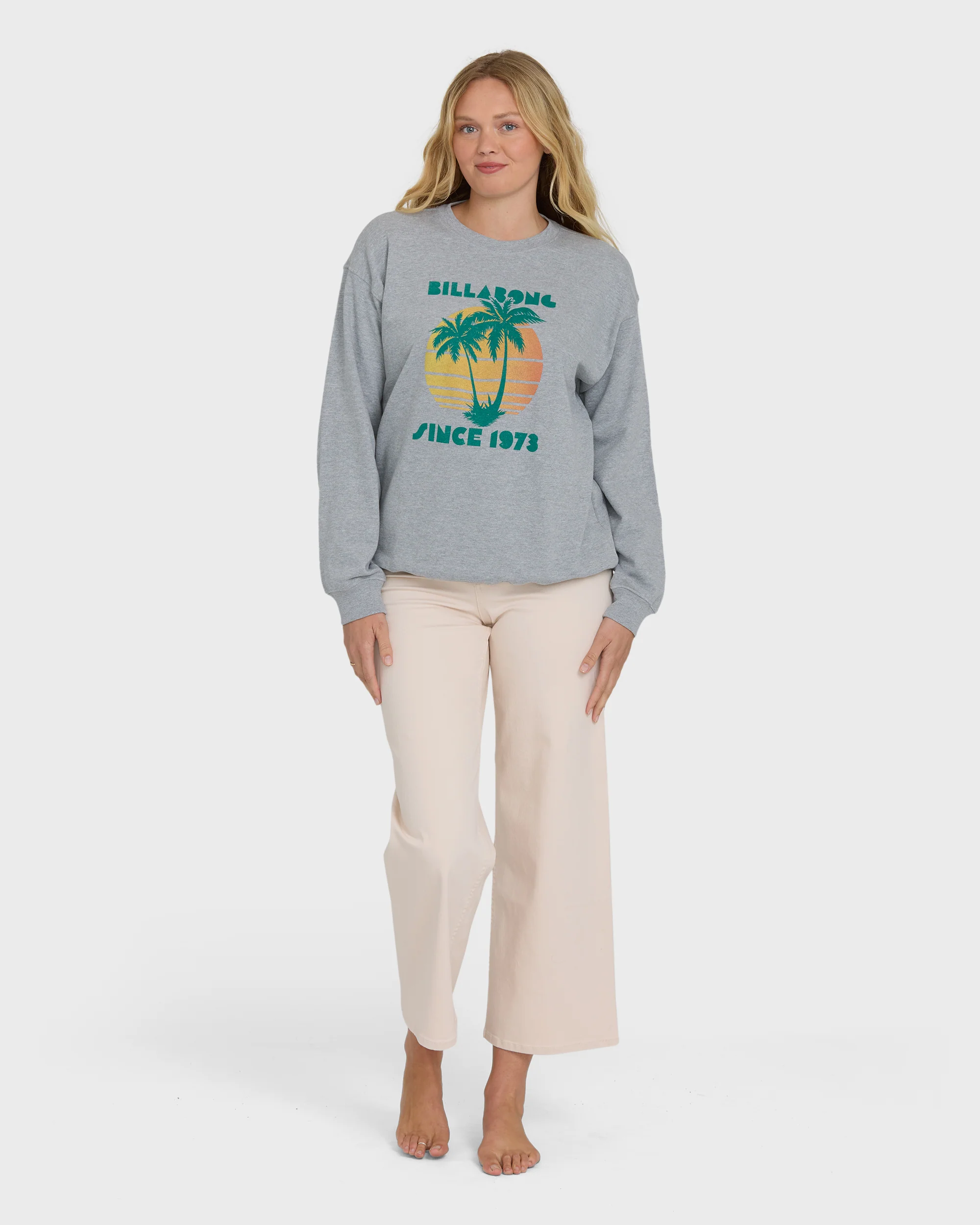 My Fave Beach Crewneck Sweatshirt - Heather Gray