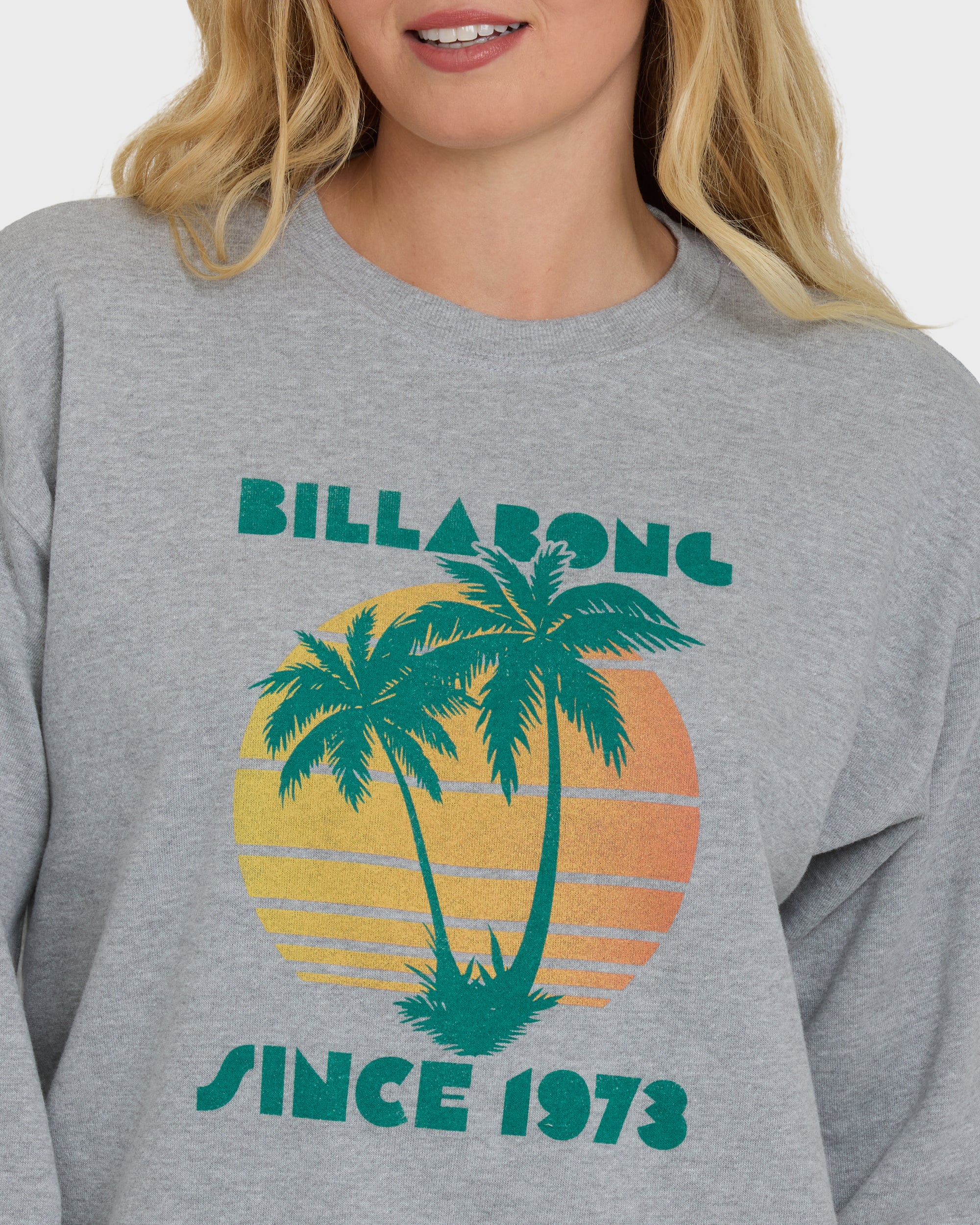 My Fave Beach Crewneck Sweatshirt - Heather Gray