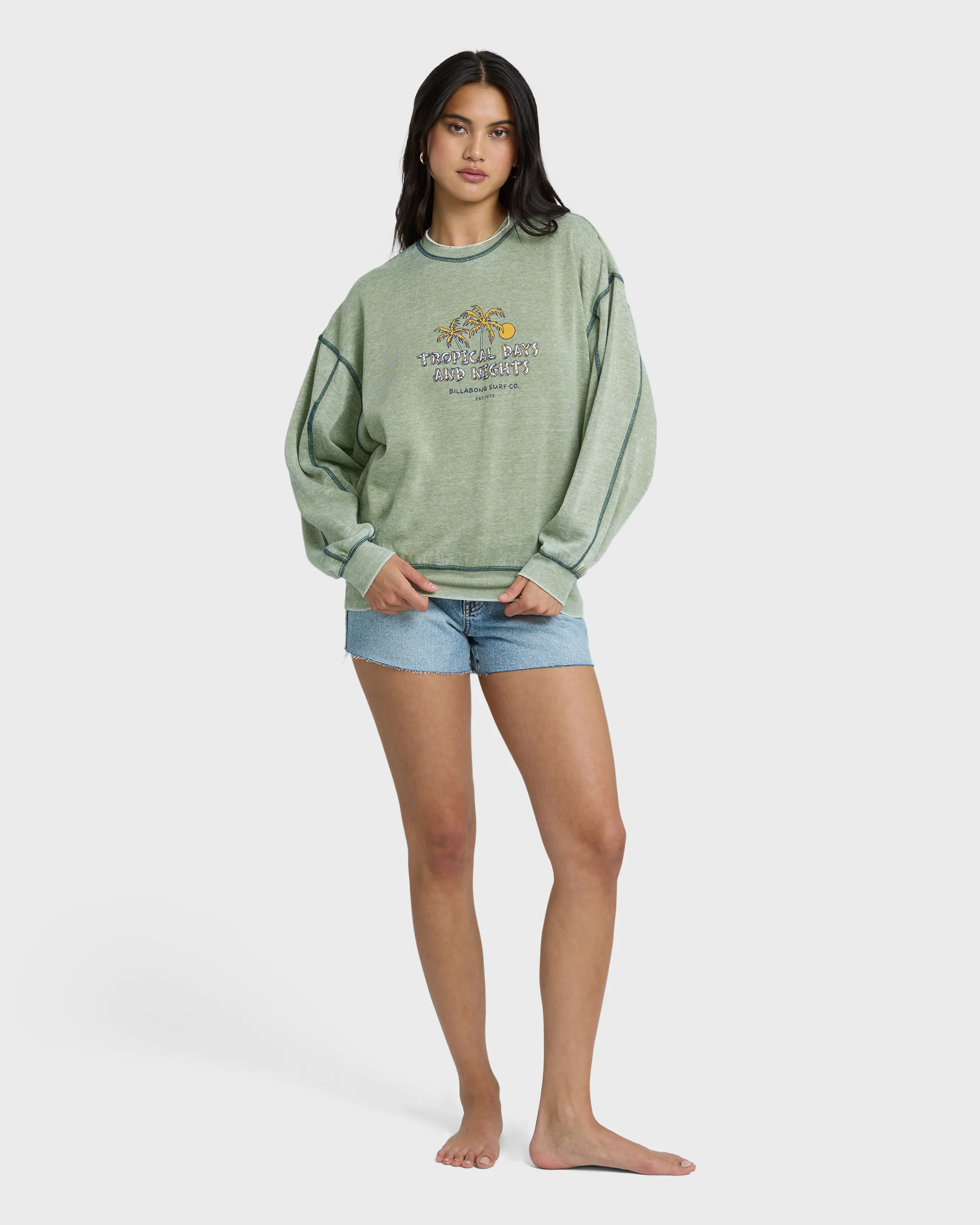 All The Days Kendal Crewneck Sweatshirt - Dark Olive