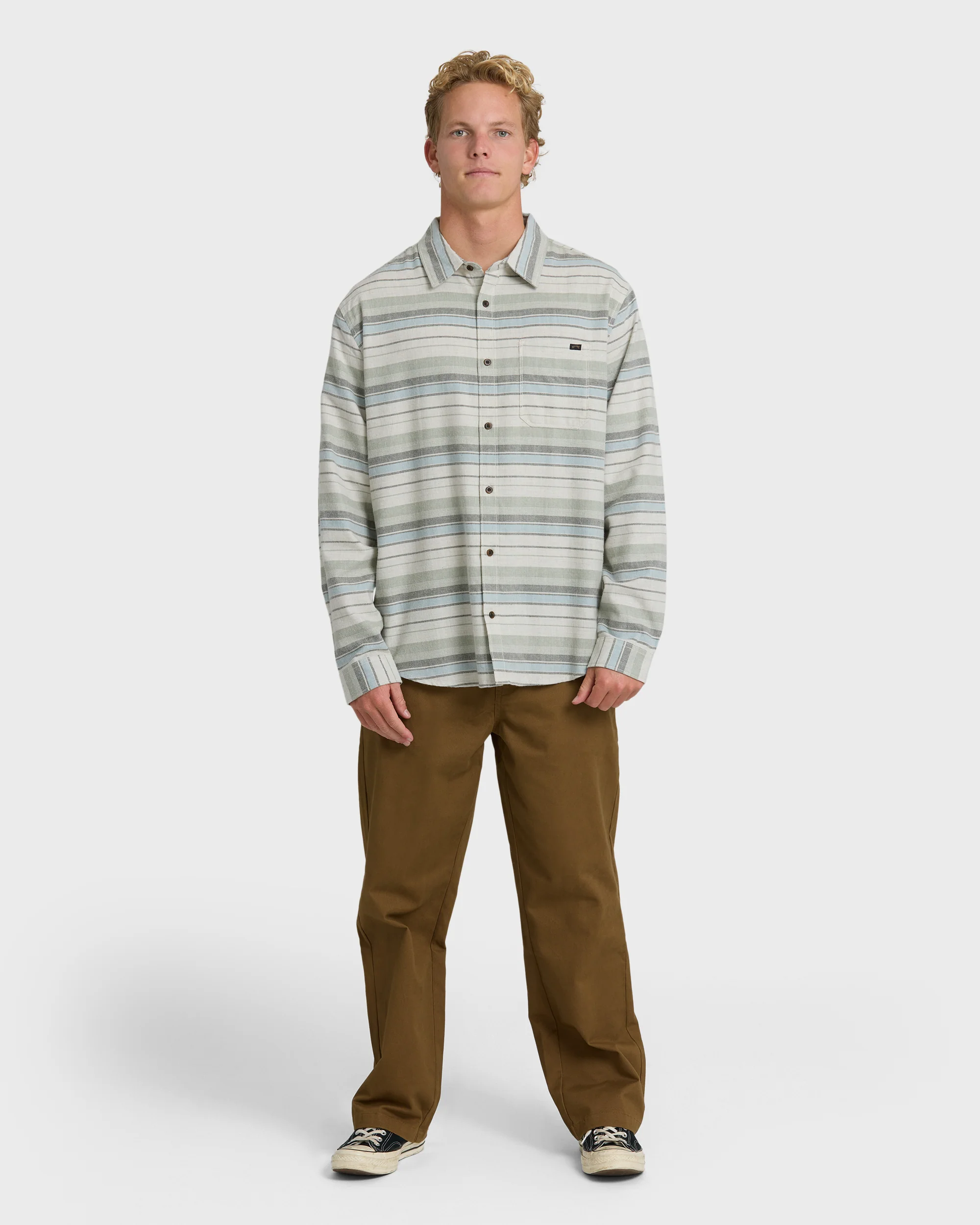 Coastline Long Sleeve Flannel Shirt - Chino