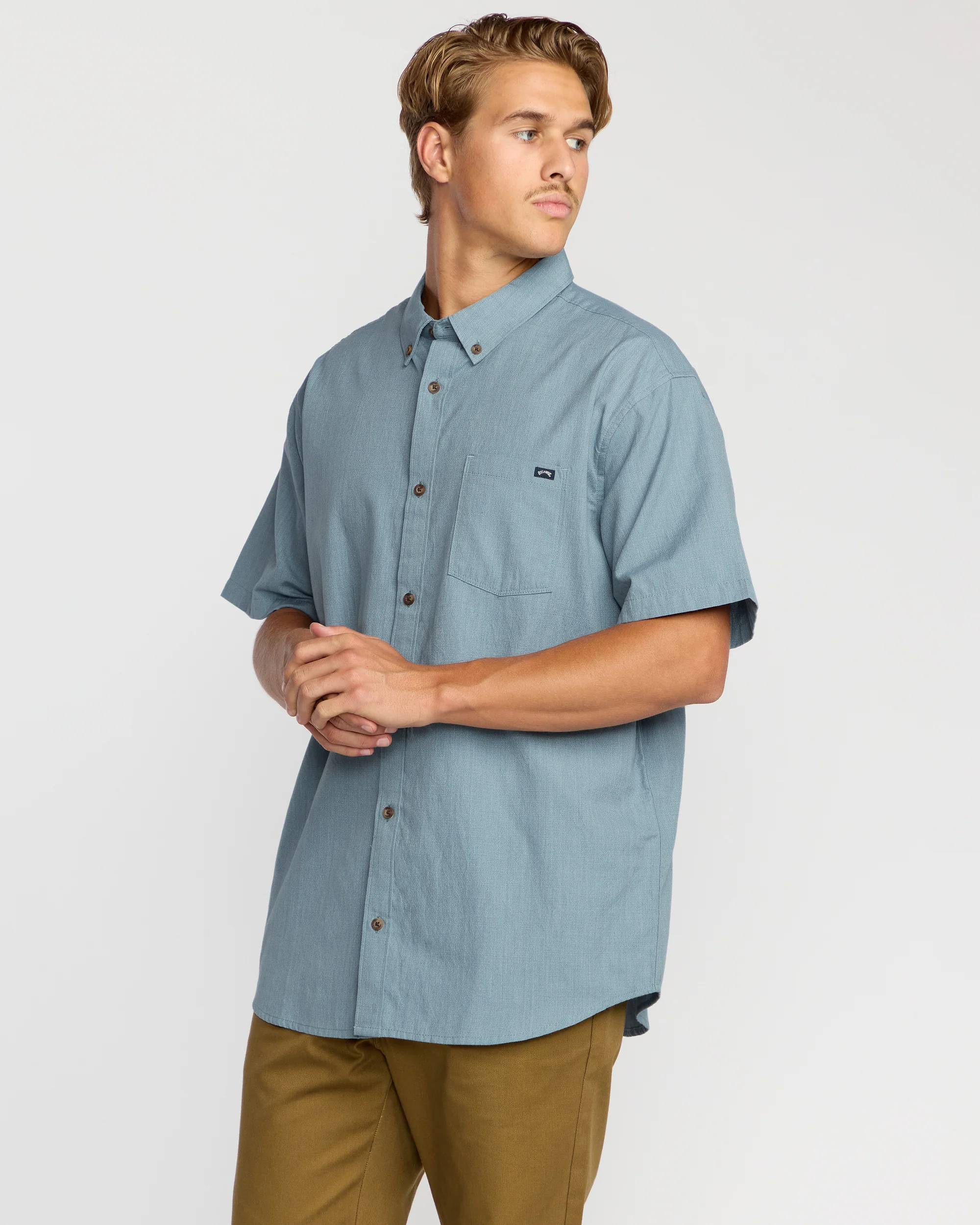 All Day Short Sleeve Shirt - Steel Blue