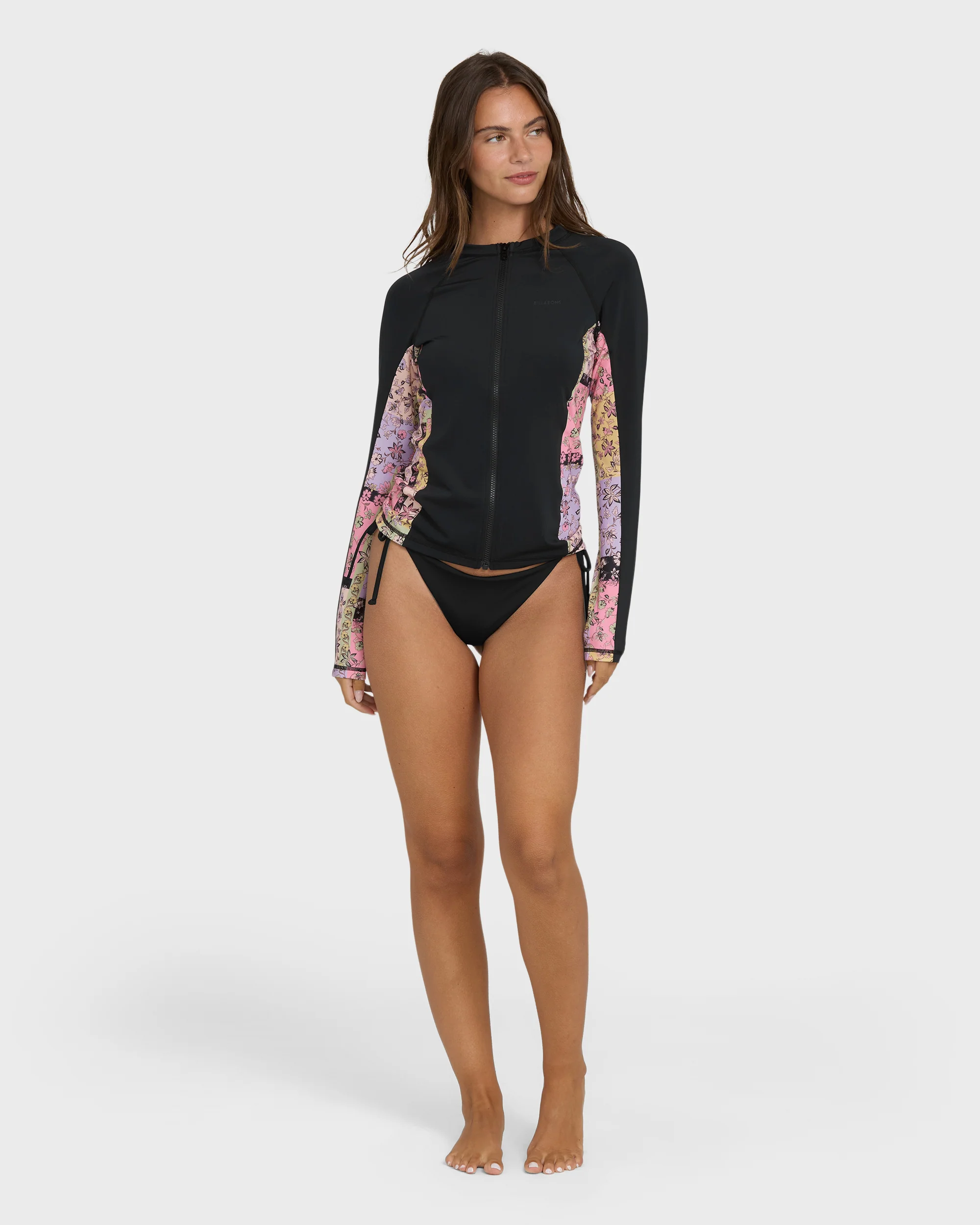 3495-dreamy-daze-zip-front-long-sleeve-rashguard-black-pebble-4.webp Dreamy Daze Zip Front Long Sleeve Rashguard - Black Pebble