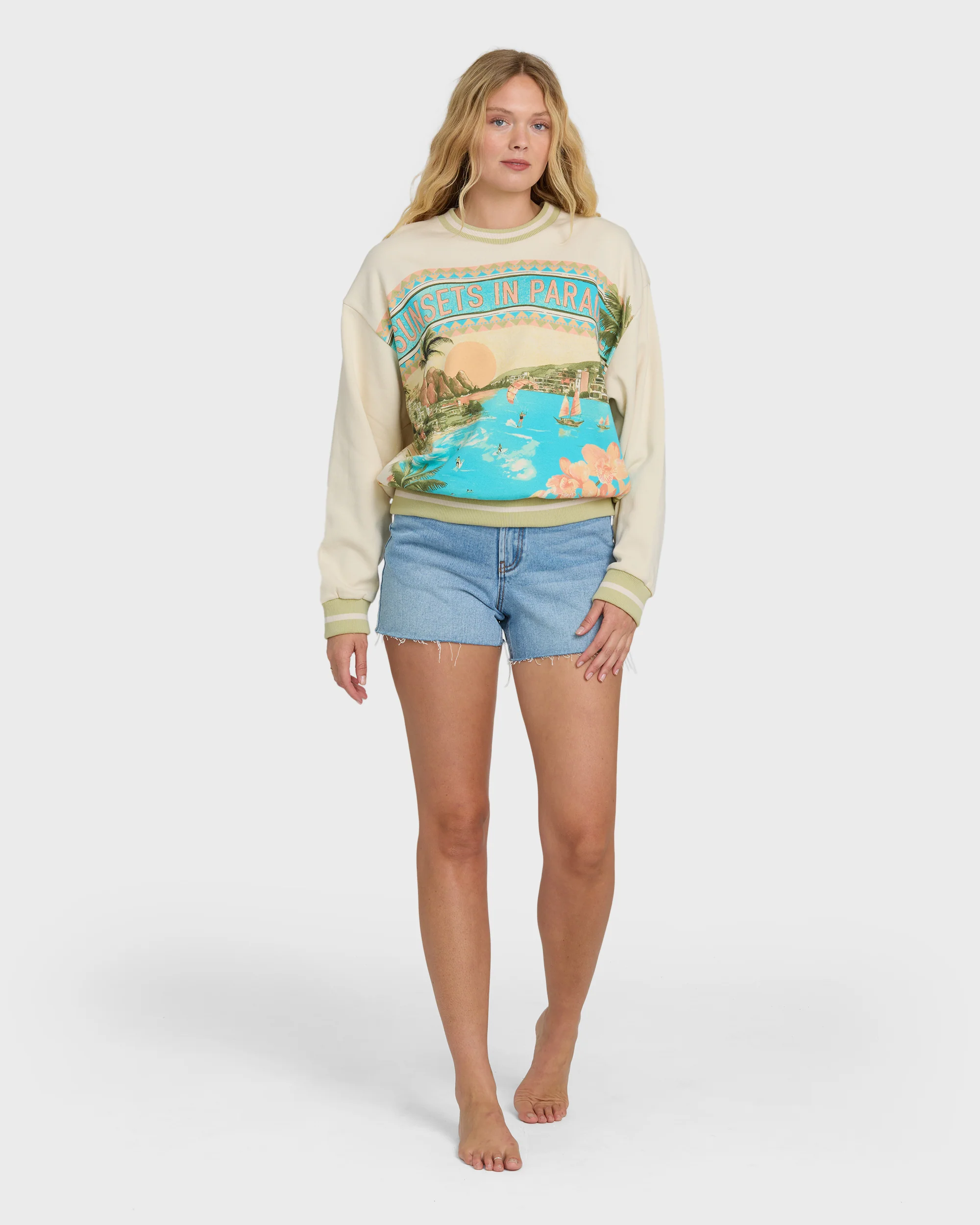 Summer Dreams Kendal Crewneck Sweatshirt - White Cap