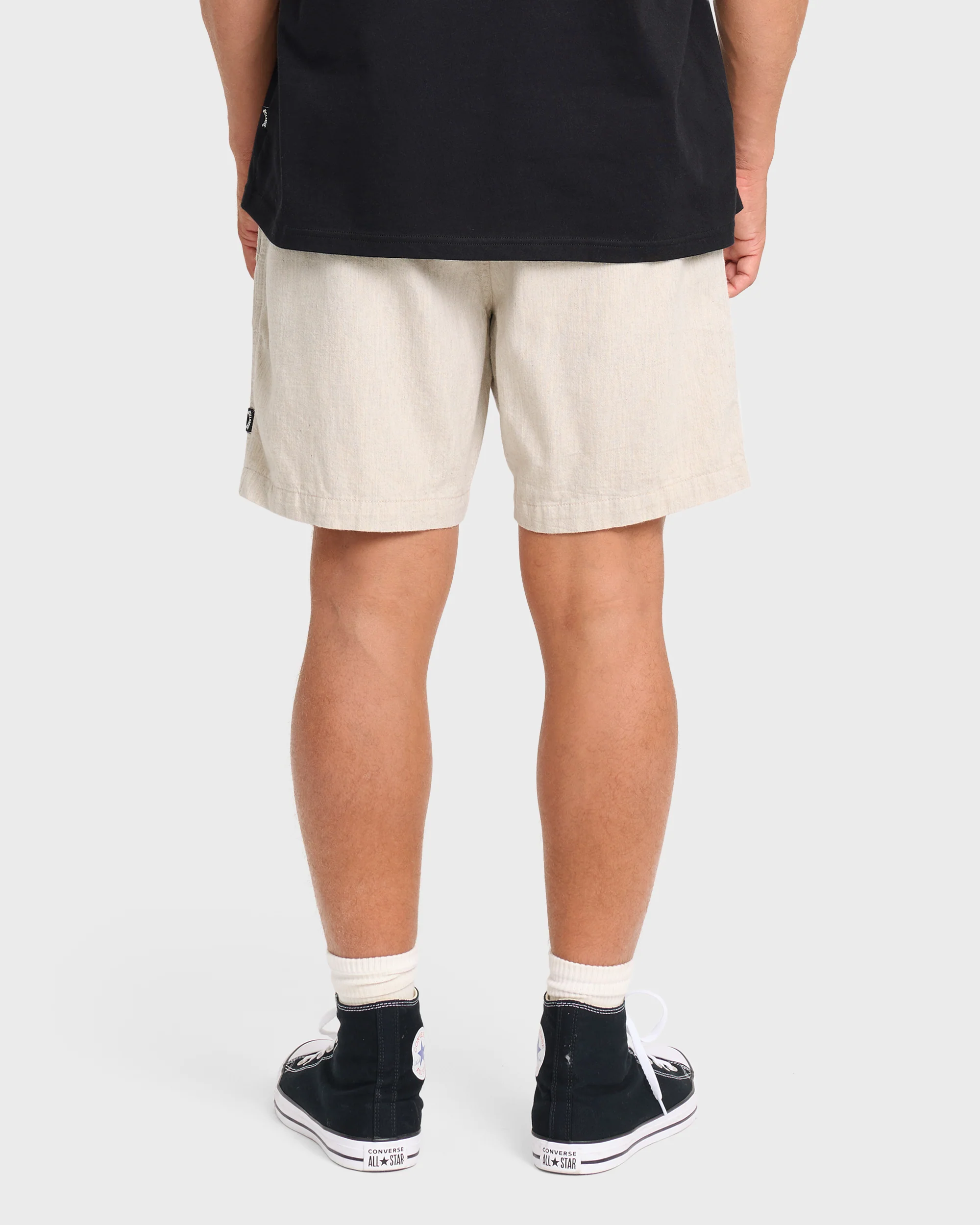 San O Layback 16" Linen Shorts - Oatmeal Heather