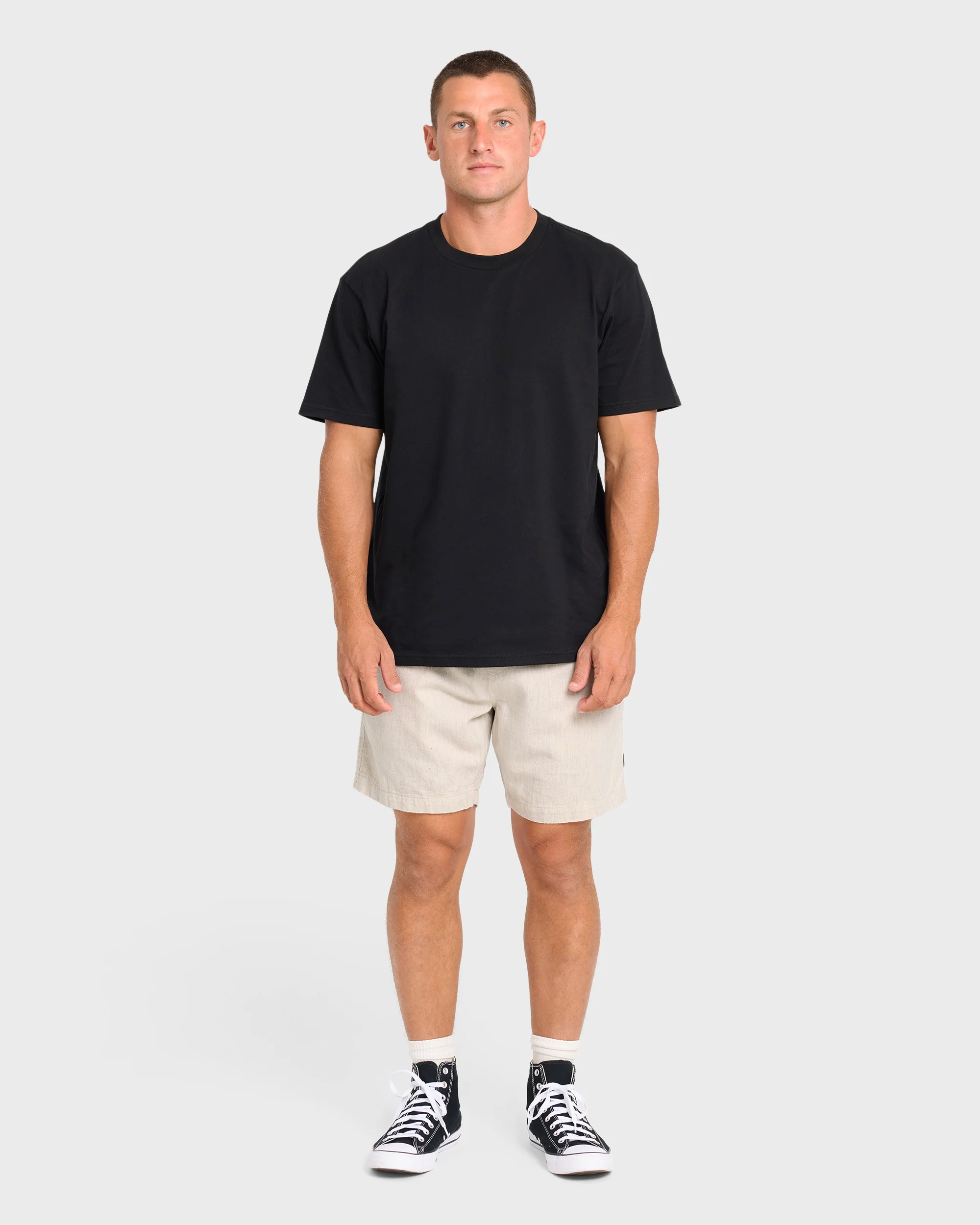 San O Layback 16" Linen Shorts - Oatmeal Heather
