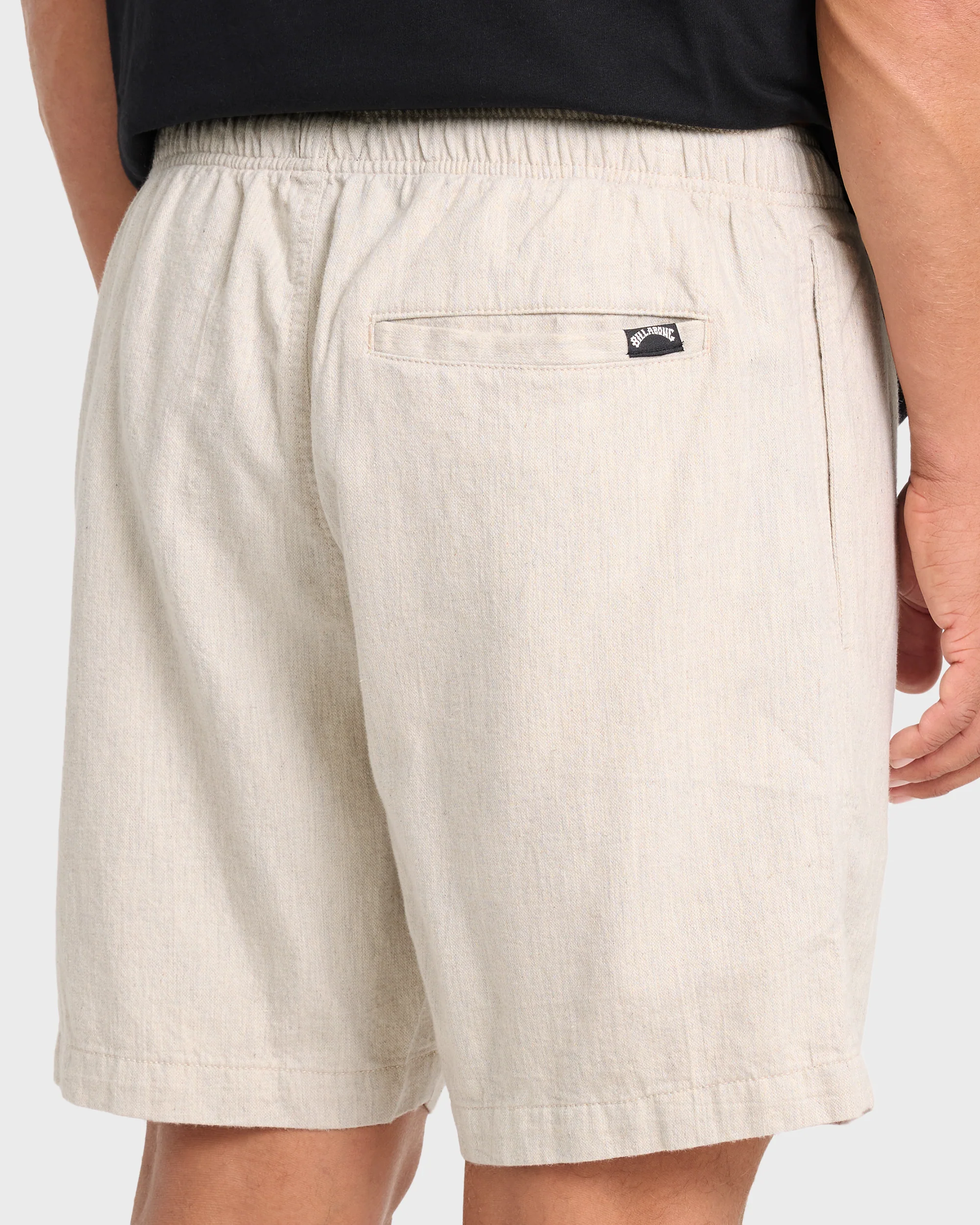 San O Layback 16" Linen Shorts - Oatmeal Heather