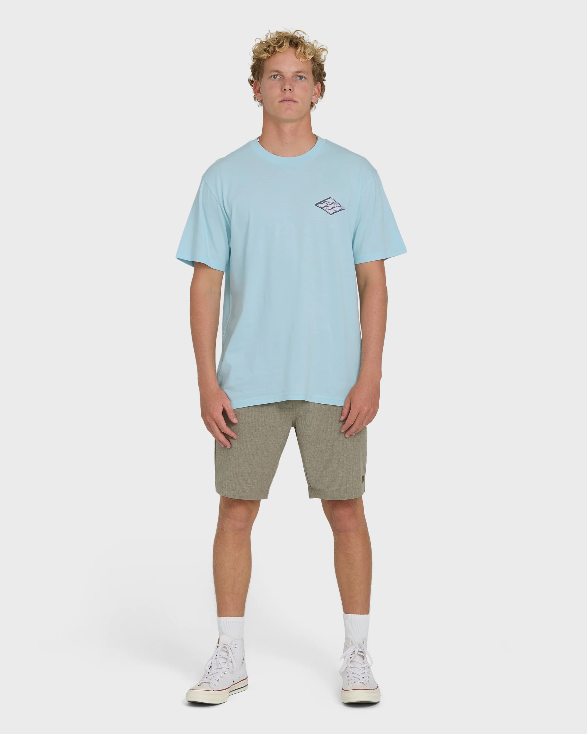 Dim Arch Premium Short Sleeve Knit T-Shirt - Coastal Blue