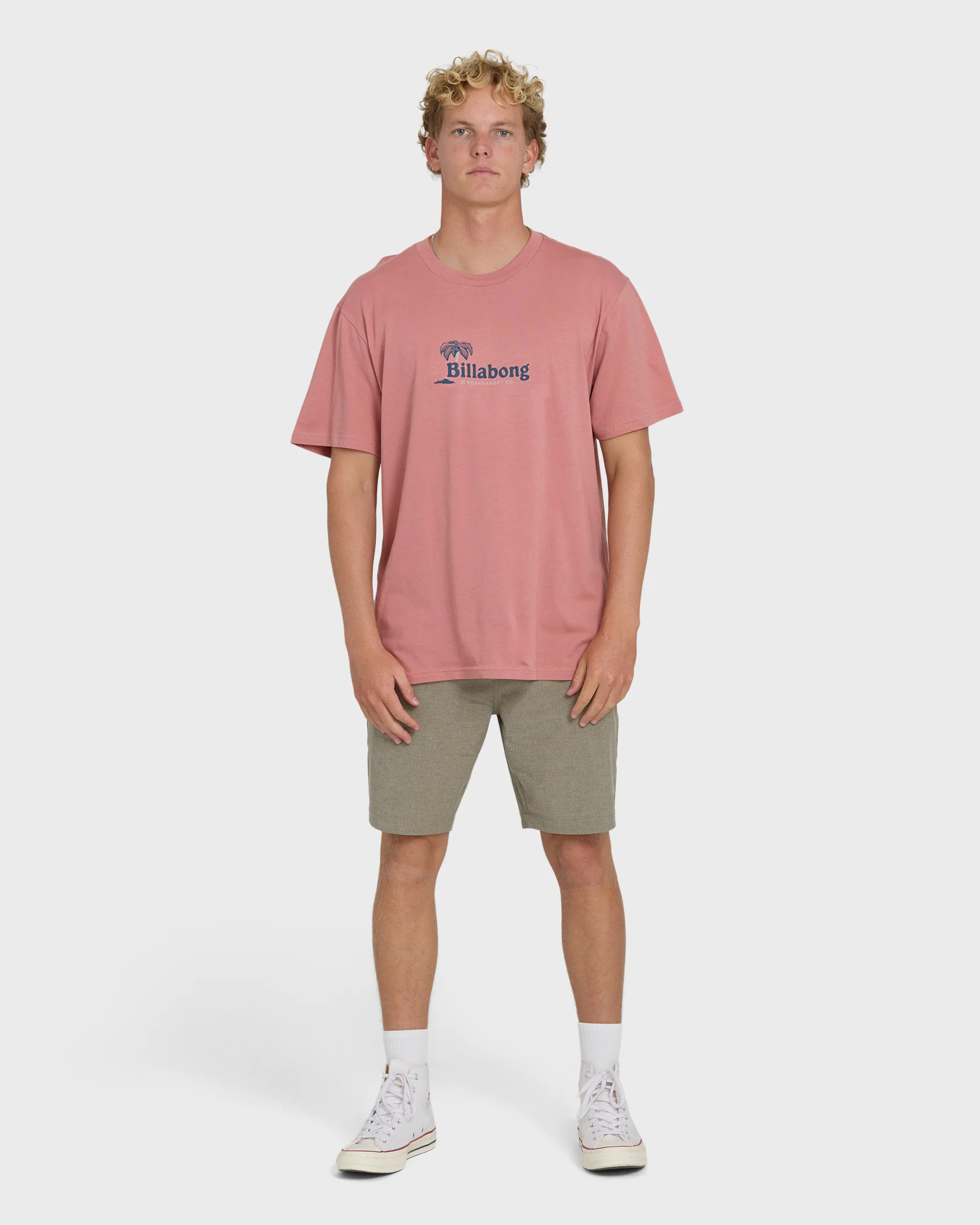 Check Out Premium Short Sleeve Knit T-Shirt - Ash Rose