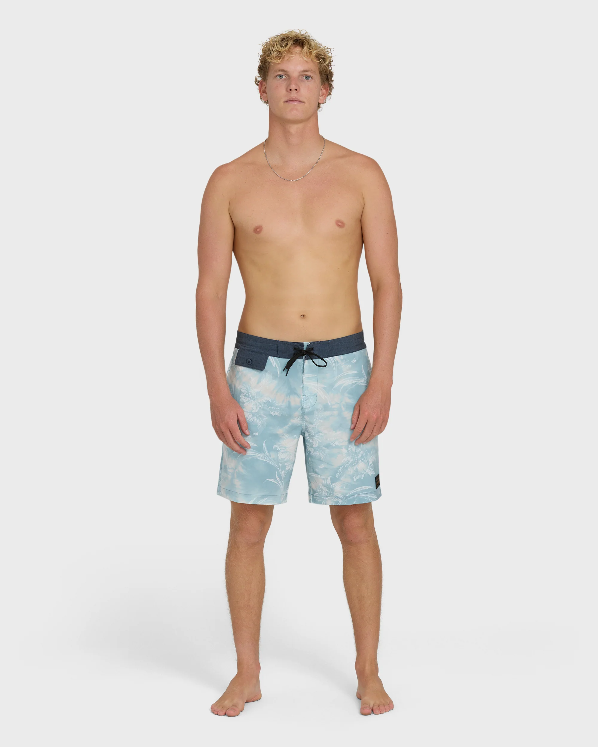 True North Garage Lo Tide 18" Boardshorts - Blue Fog