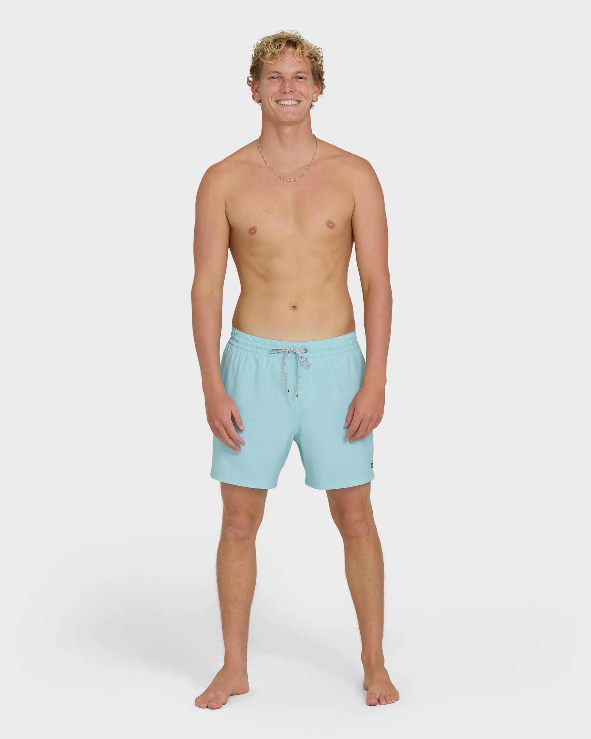Lineup Solid Layback 16" Trunks - Dusty Blue