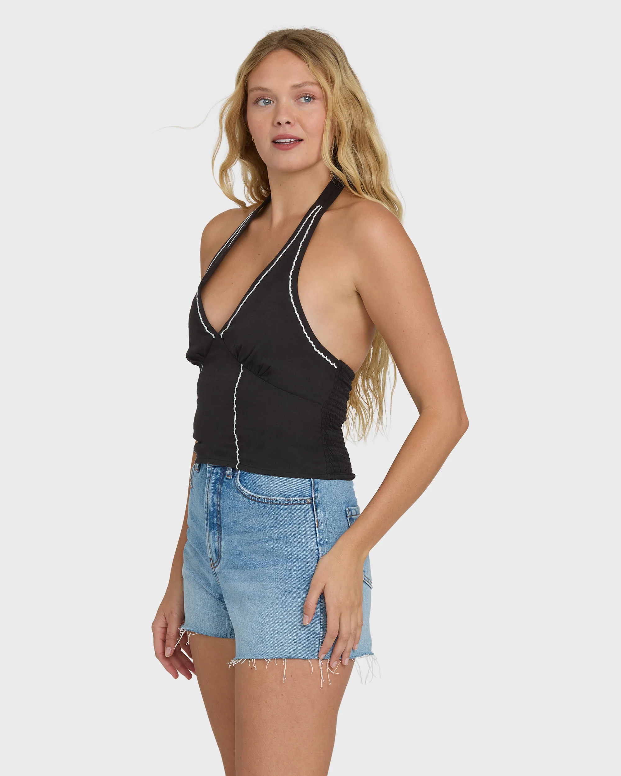 463-sunny-sometimes-solid-tank-top-black-sands-4.webp Sunny Sometimes Solid Tank Top - Black Sands