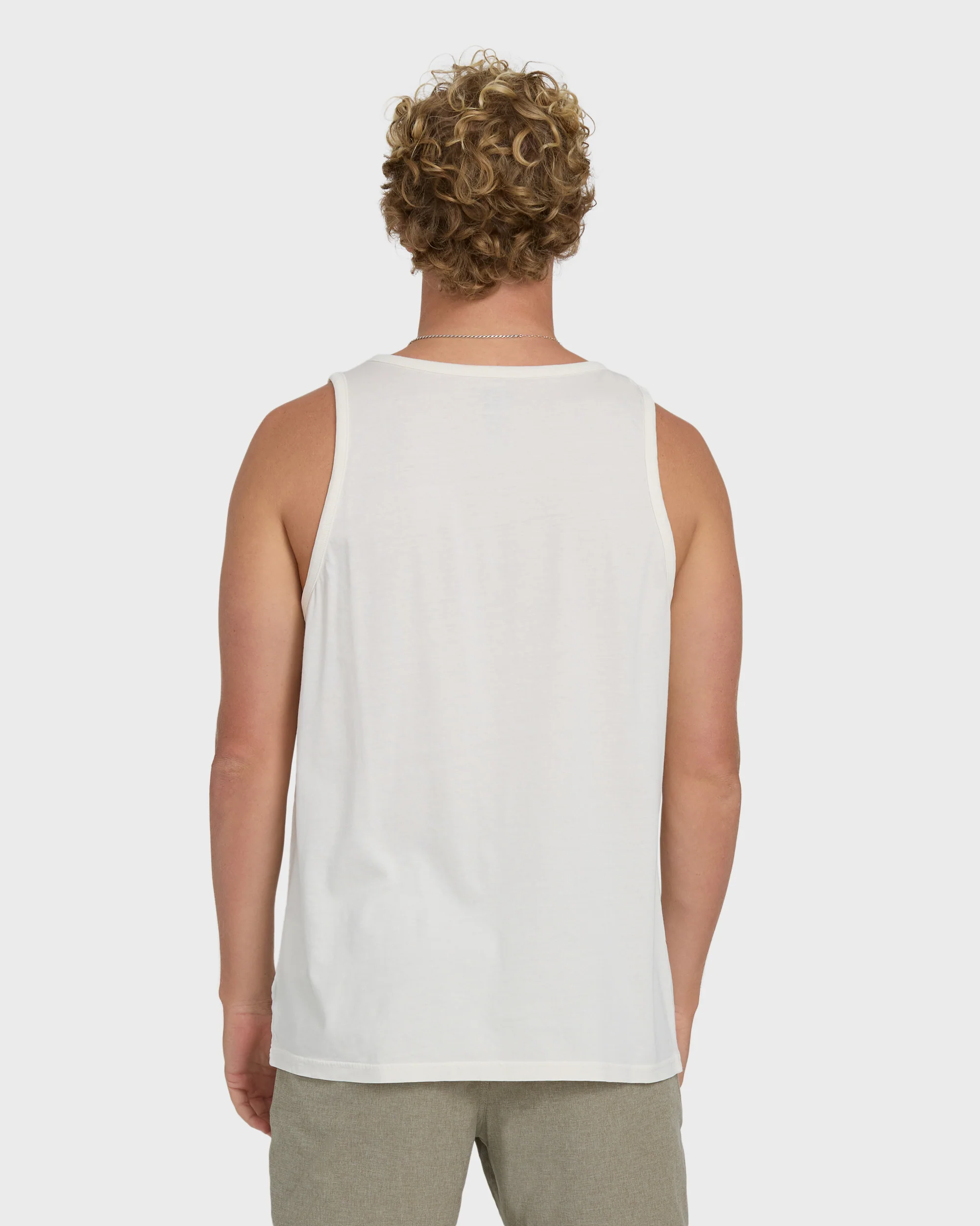 Essential Pocket Wave Washed Premium Tank Top - Off White