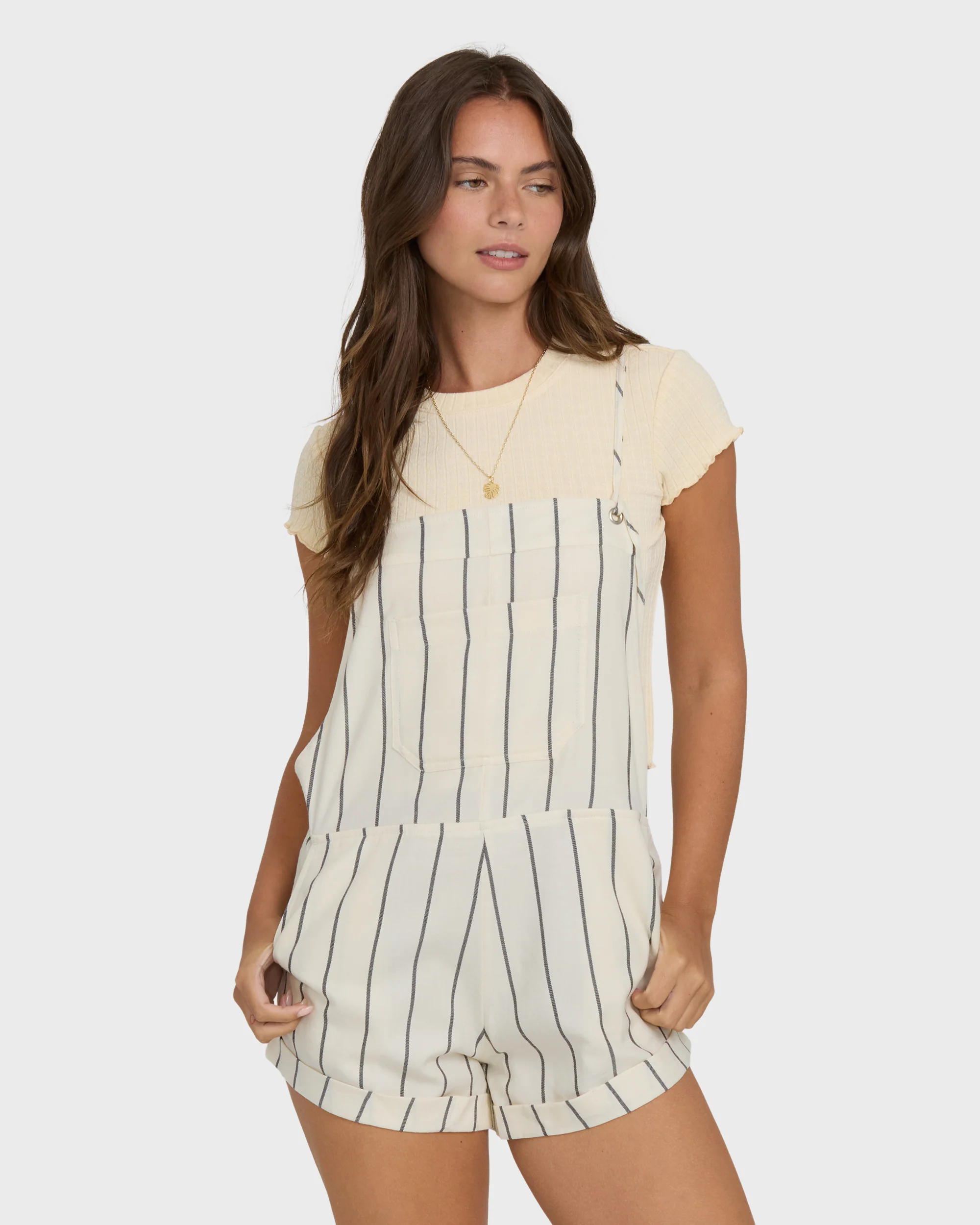 5420-wild-pursuit-overall-romper-white-cap-1.webp Wild Pursuit Overall Romper - White Cap