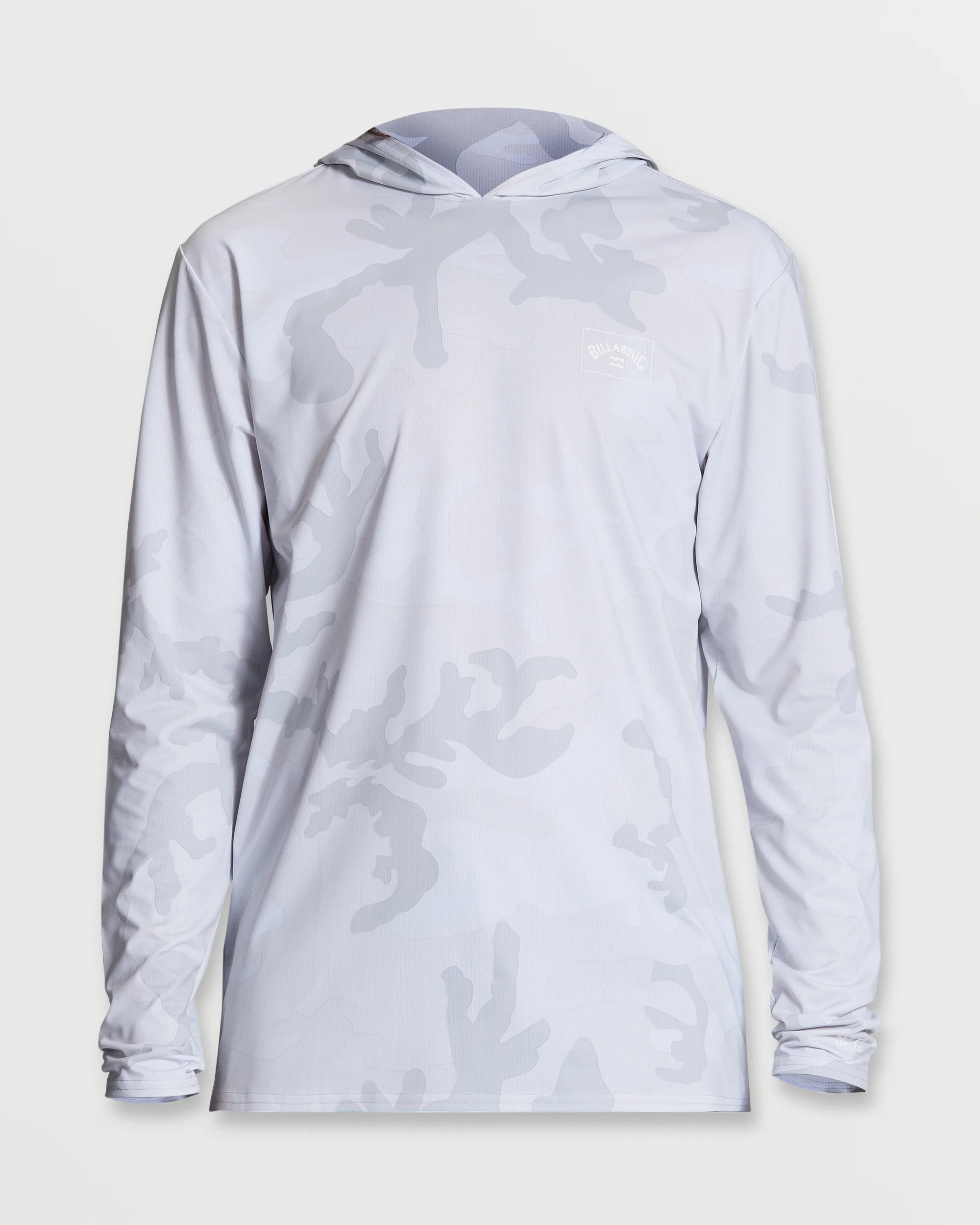 Arch Mesh Long Sleeve Hooded Surf Tee - White Camo