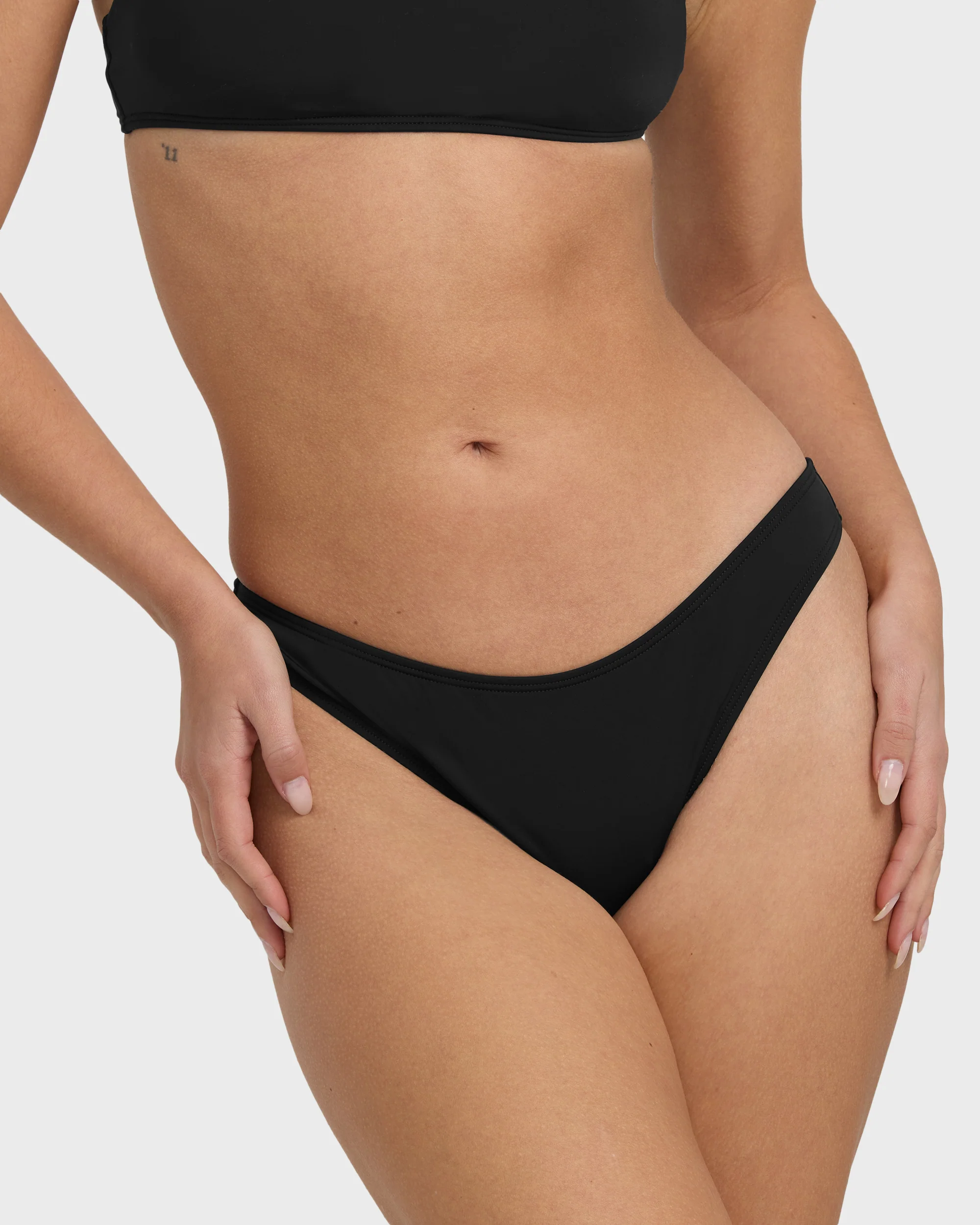 Sol Searcher Hike Medium Bikini Bottoms - Black Pebble